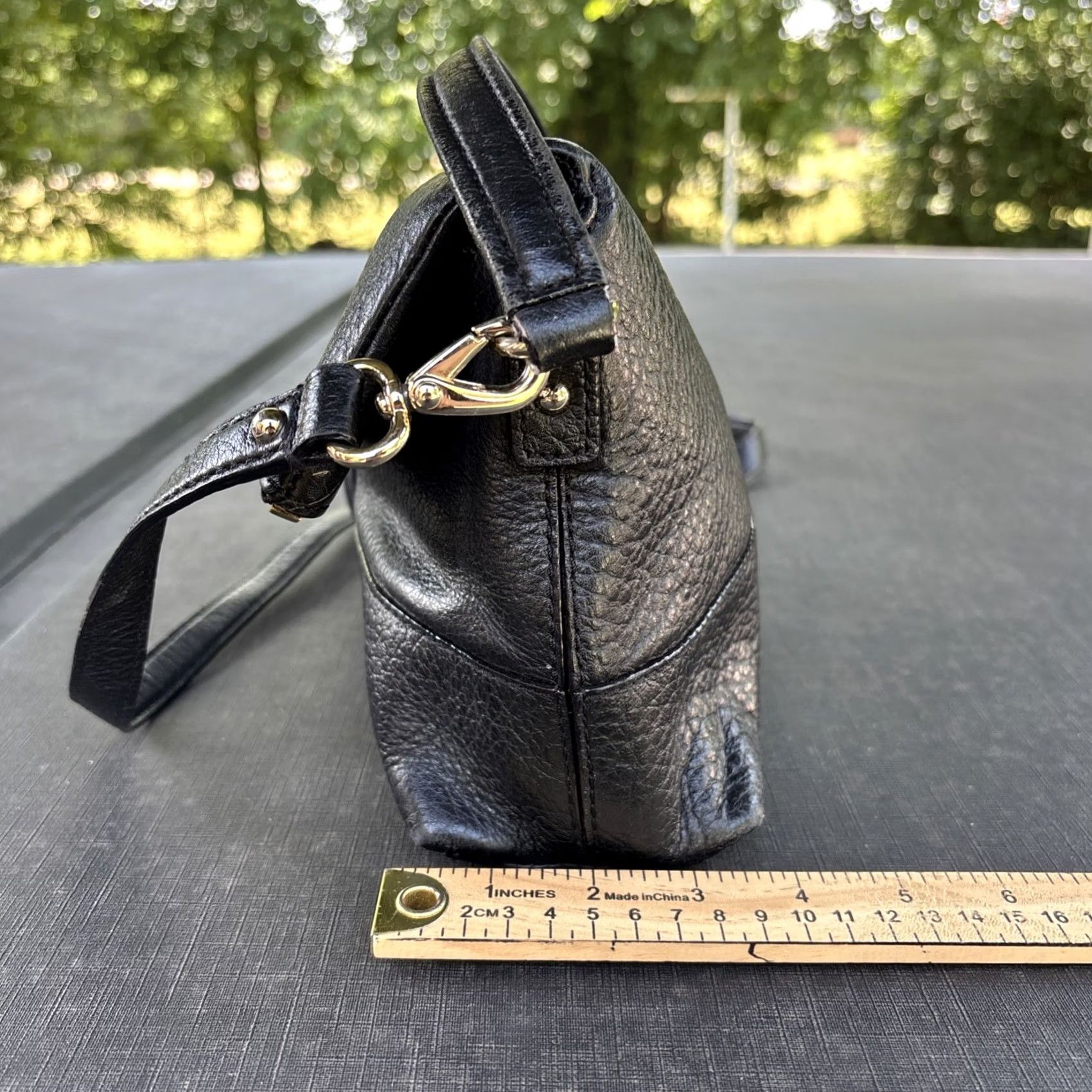 Vintage kate spade new york Crossbody Shoulder Bag Black Pebbled Leather Southport Ave Carmen Size ONE SIZE - 3 Thumbnail
