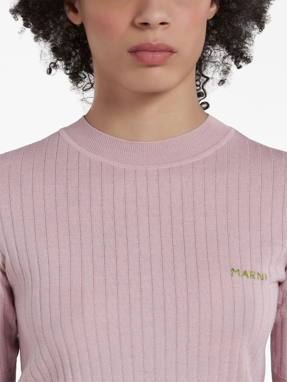 Marni o1w1db10824 Turtleneck Sweater in Pink Size M / US 6-8 / IT 42-44 - 4 Thumbnail