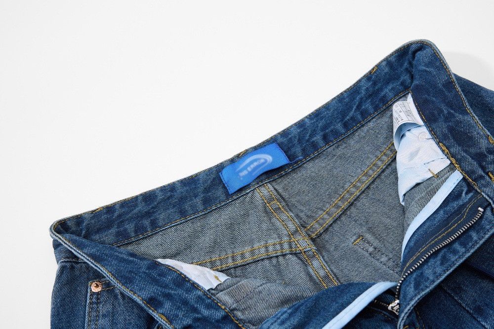 Jean Men's retro washed punk hip-hop scimitar wide-leg jeans y2k Size US 32 / EU 48 - 4 Thumbnail
