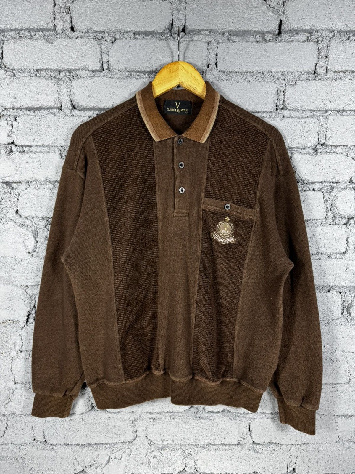 Gianni Valentino Gianni Valentino Collar Button Single Pocket Sweatshirt Size US L / EU 52-54 / 3 - 1 Thumbnail