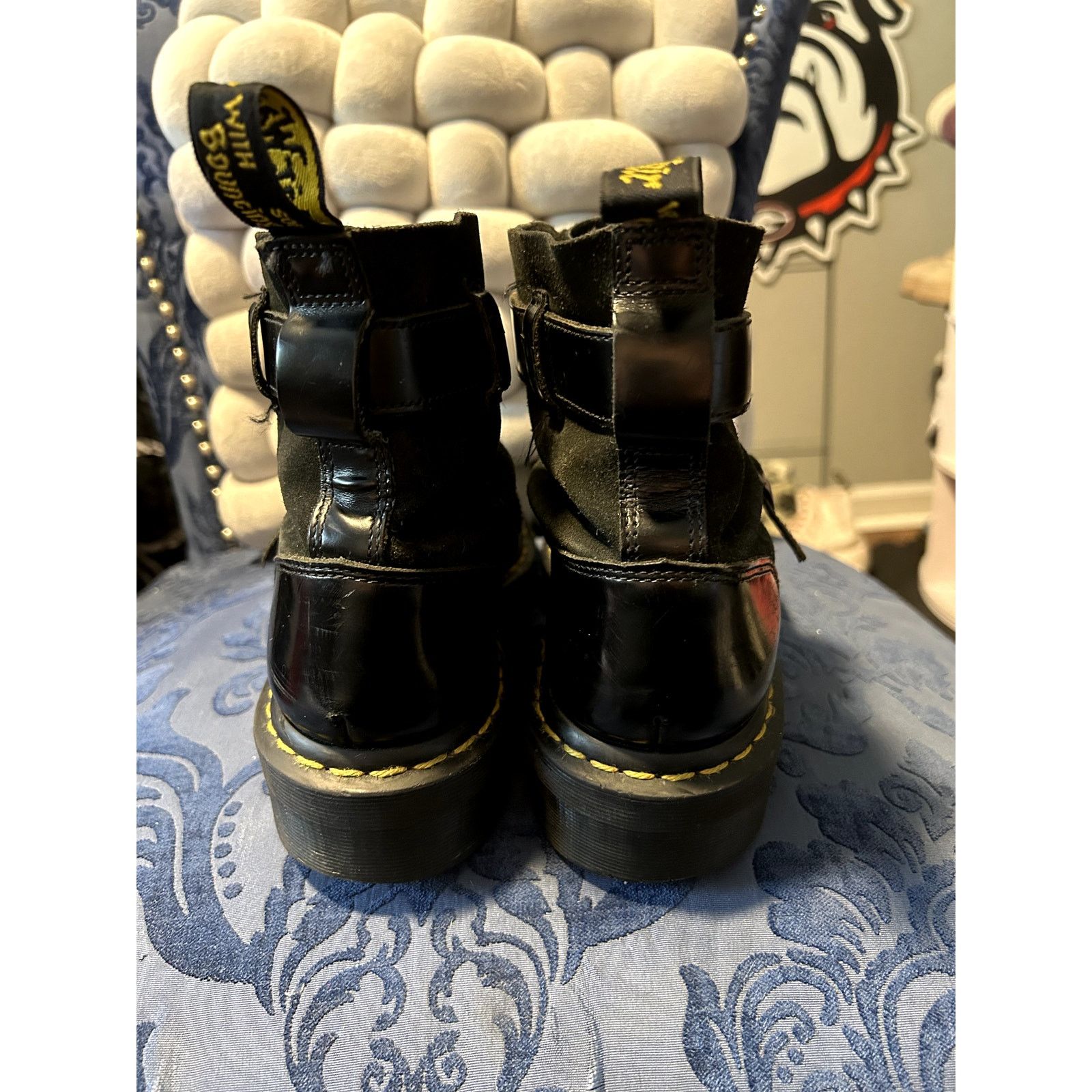 Dr. Martens Rare! Dr. Martens Masha Hi Suede Creeper Boots size 10/EU 42 Size US 10 / IT 40 - 4 Thumbnail