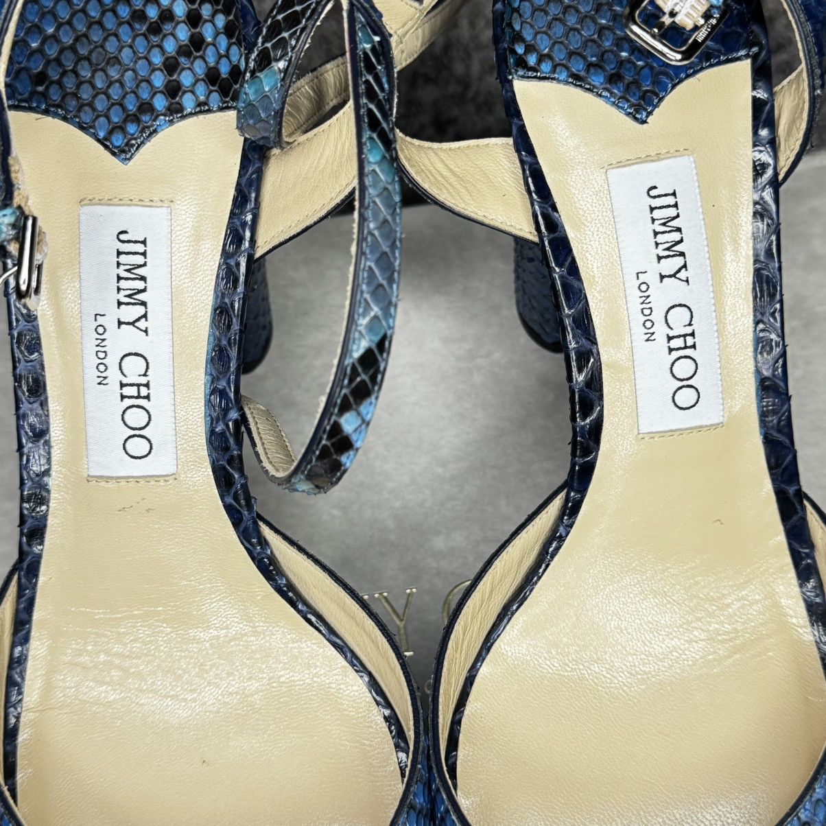 Jimmy Choo Jimmy Choo Peachy 105 – Sky Mix – Size 40 - Painted Python Size US 10 / IT 40 - 8 Thumbnail