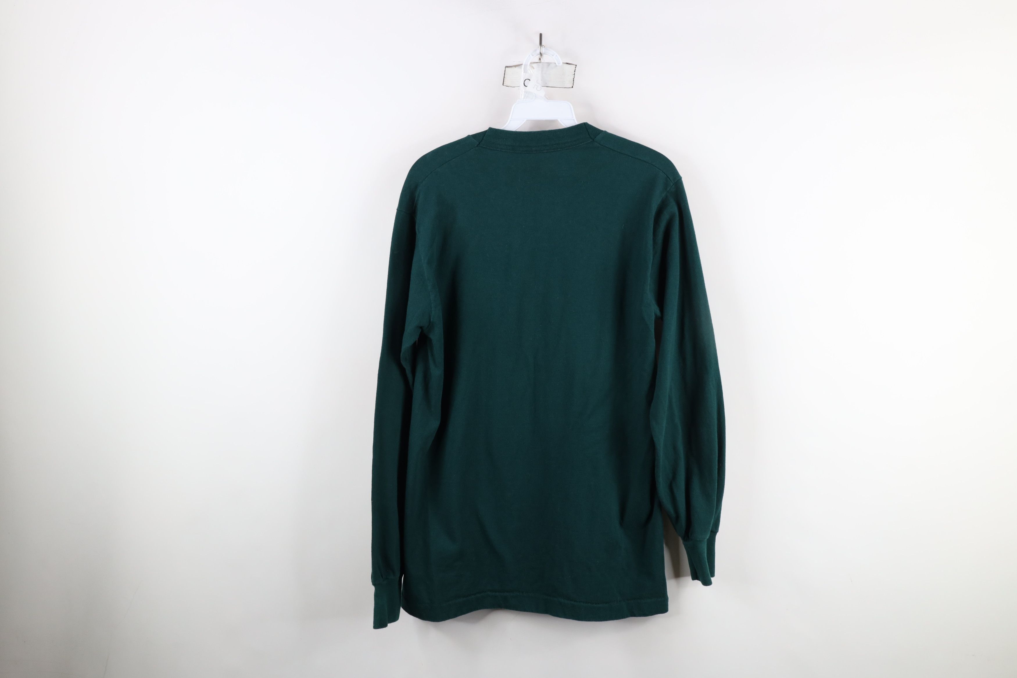 Vintage Vintage 90s Streetwear Cotton Long Sleeve T-Shirt Green USA Size US M / EU 48-50 / 2 - 10 Thumbnail