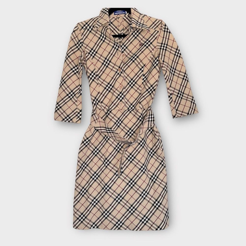 Burberry Blue Label Nova Check Belted Shirt Dress JP 38 / F