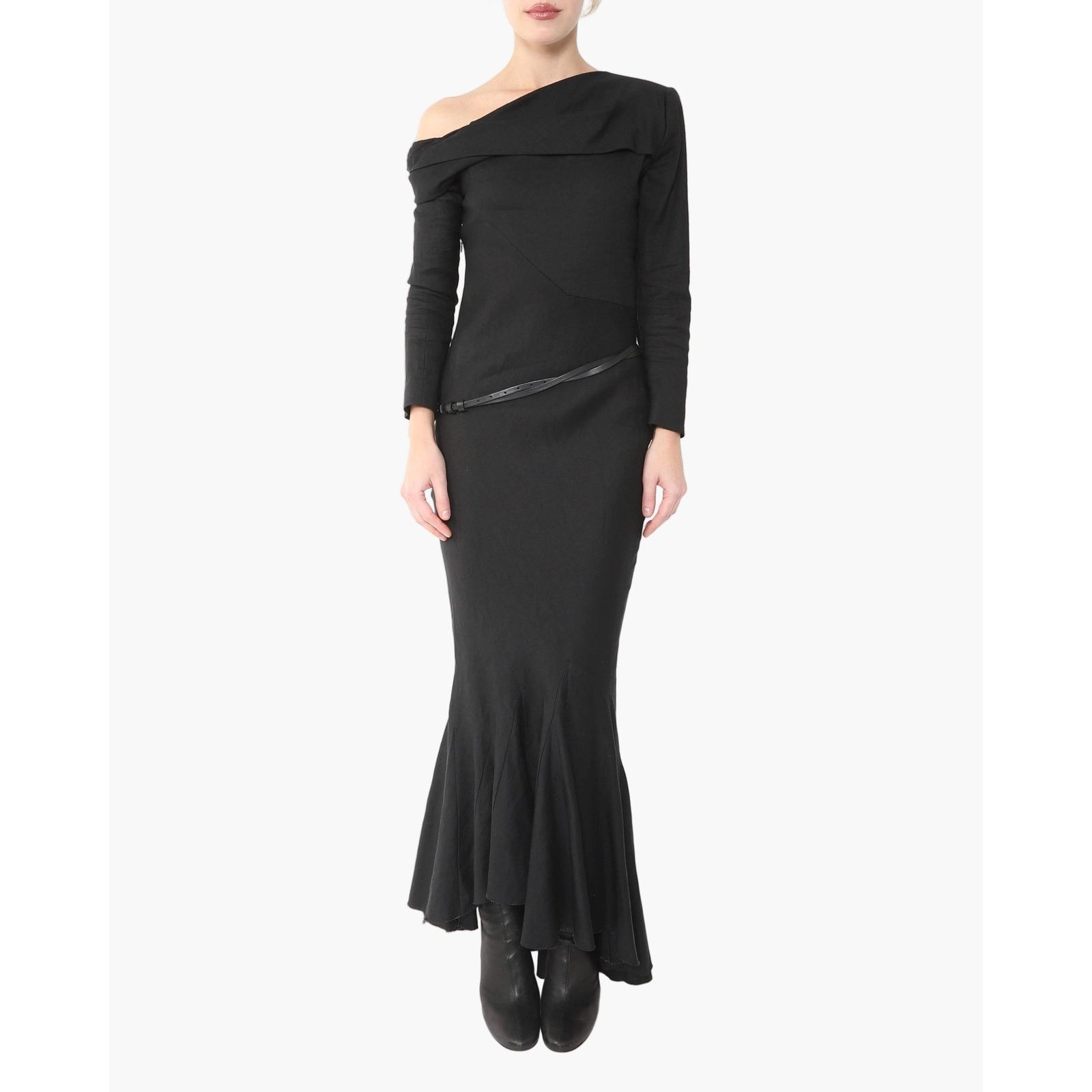 Haider Ackermann FW09 Off- Shoulder Maxi Dress in Black Size XS / US 0-2 / IT 36-38 - 1 Thumbnail