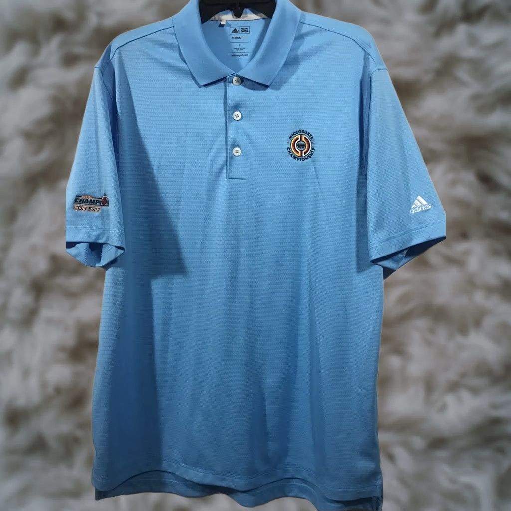 Adidas adidas Clima Lite Dri-Fit Golf Polo Shirt Blue L Mens Cardigan? Size US L / EU 52-54 / 3 - 1 Thumbnail