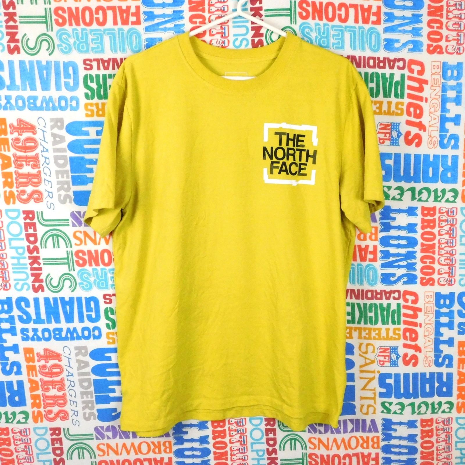 The North Face The North Face T Shirt Sz L Yellow Square Logo Double Sided Size US L / EU 52-54 / 3 - 1 Thumbnail