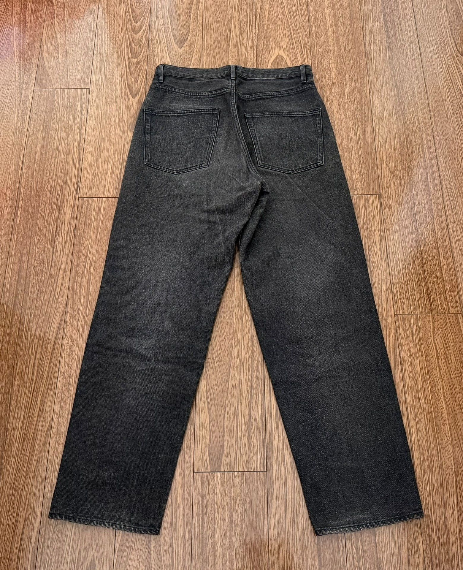 AURALEE Selvedge Faded Heavy Denim Wide Pants