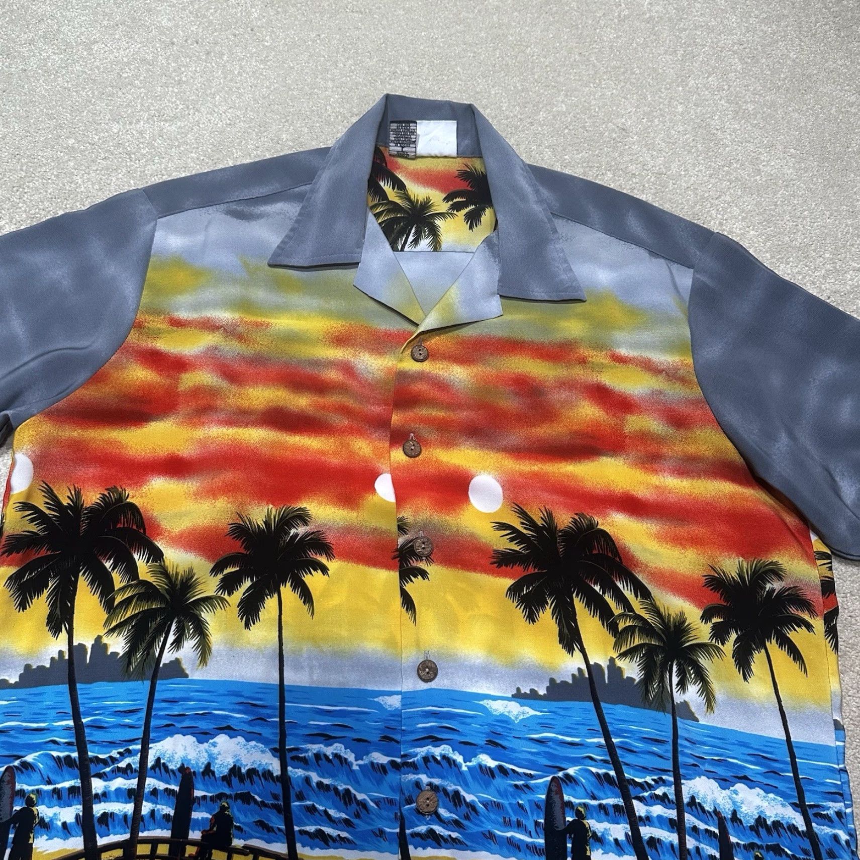Vintage VINTAGE Kennington California Shirt Mens Large Sunset Surf Palm Trees Shirt Size US L / EU 52-54 / 3 - 3 Thumbnail