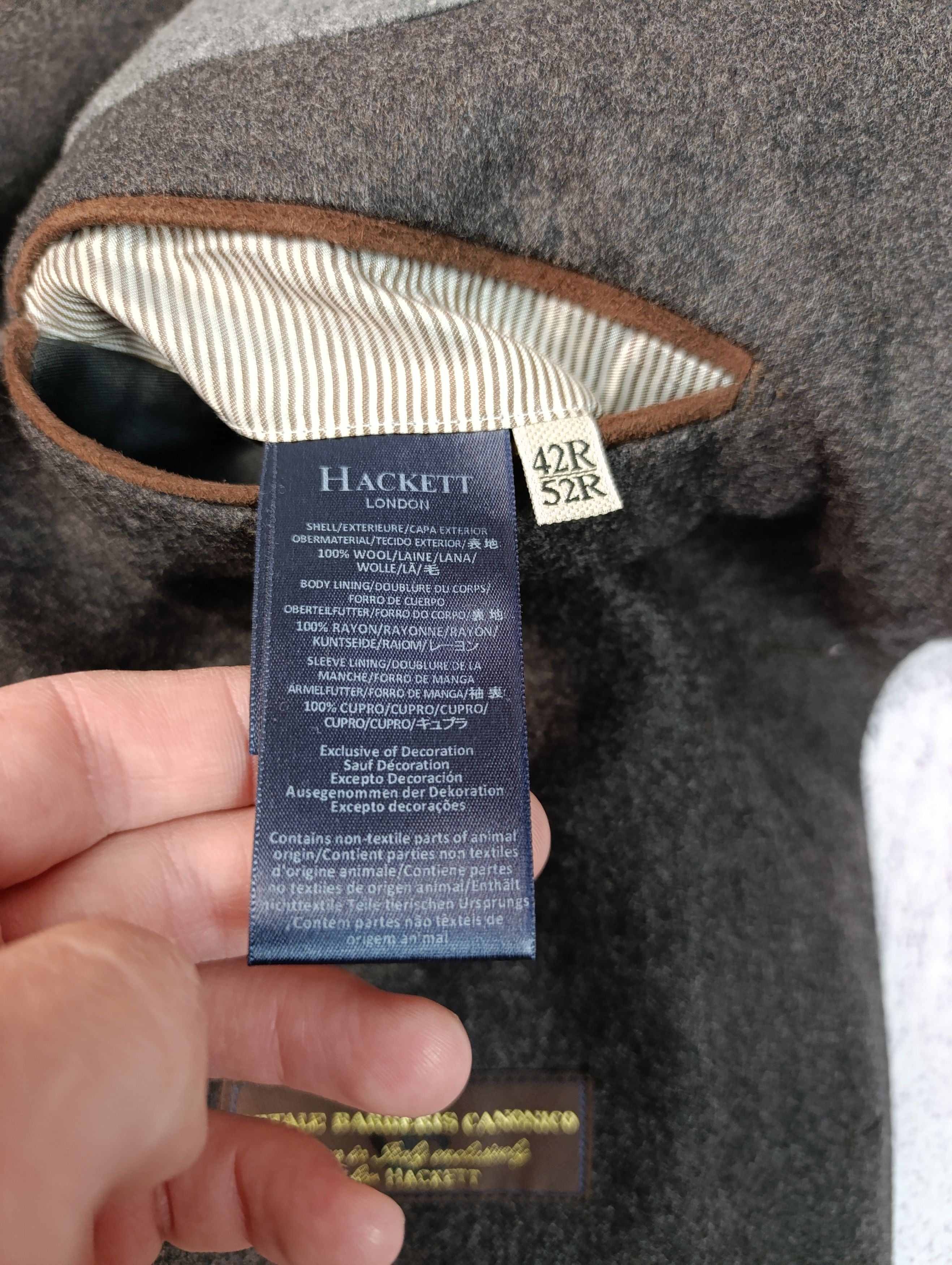 Hackett × Vitale Barberis Canonico HACKETT VITALE BARBERIS CANONICO WOOL BLAZER JACKET Size 42R - 20 Thumbnail