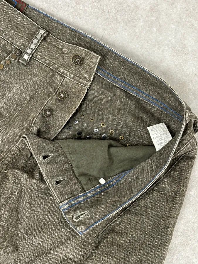 Marithe + Francois Girbaud SS2006 Marithé + François Girbaud Khaki Studded Cargo Jeans Size US 32 / EU 48 - 9 Thumbnail