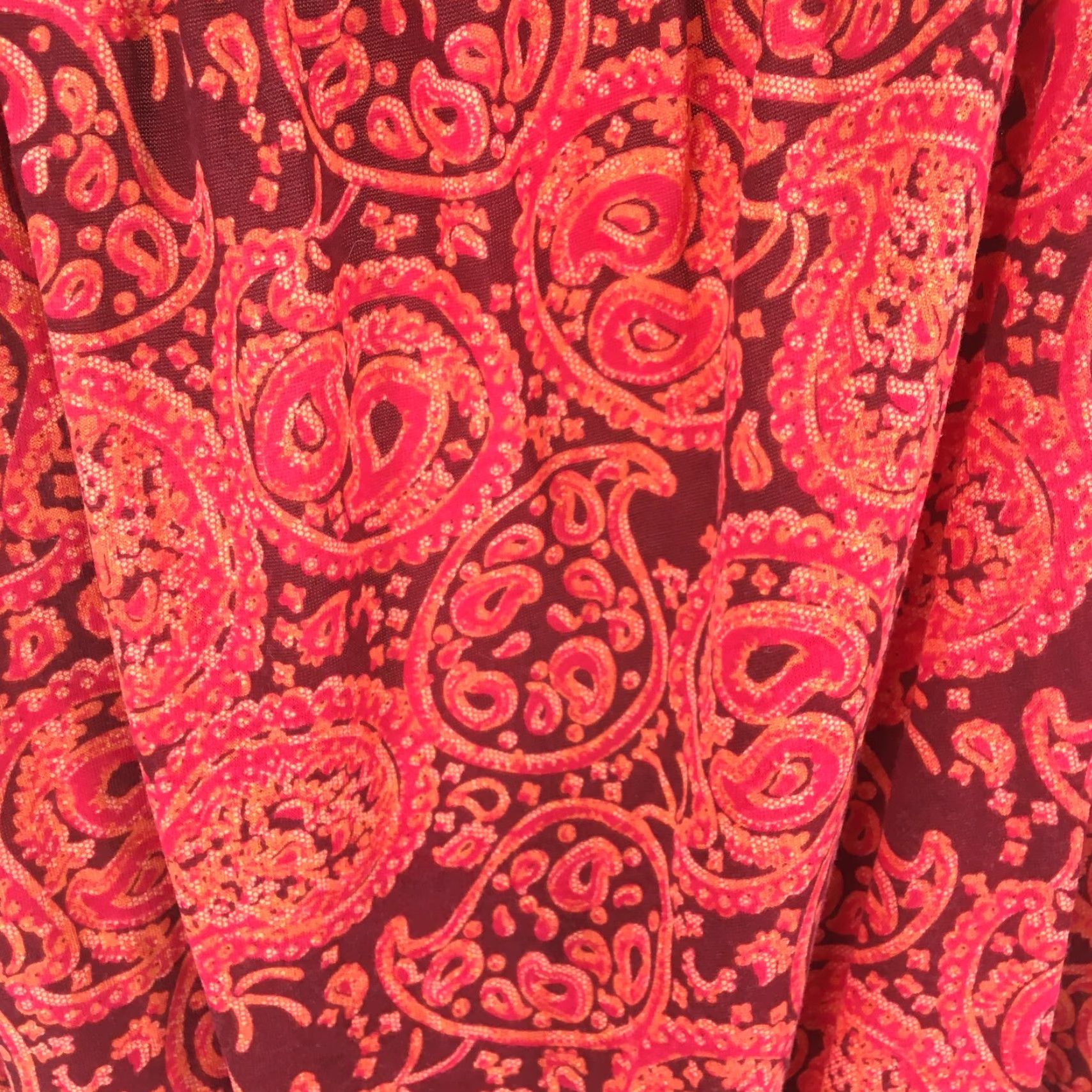 Decree Vintage Decree Women's Burgundy Paisley Print Crochet Halter Tank Top XL Size XL / US 12-14 / IT 48-50 - 5 Thumbnail