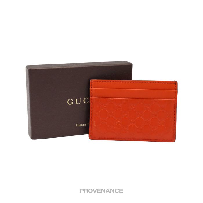 Gucci 🔴 Gucci Card Holder Wallet - Orange MicroGuccissima Leather | Grailed