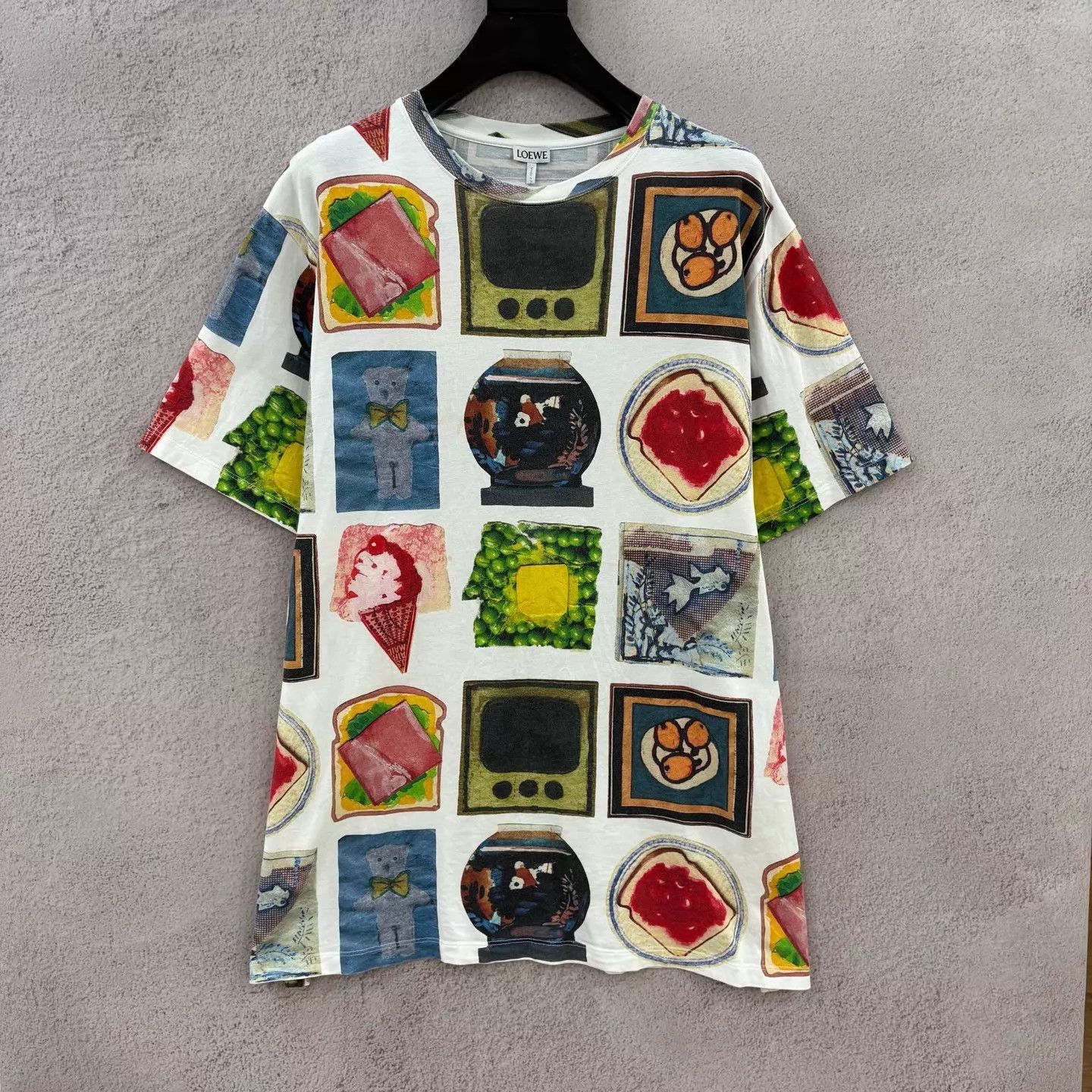 Louis Vuitton LOEWE FW21 Print Short Sleeve Tee Men's White S Size US S / EU 44-46 / 1 - 1 Thumbnail