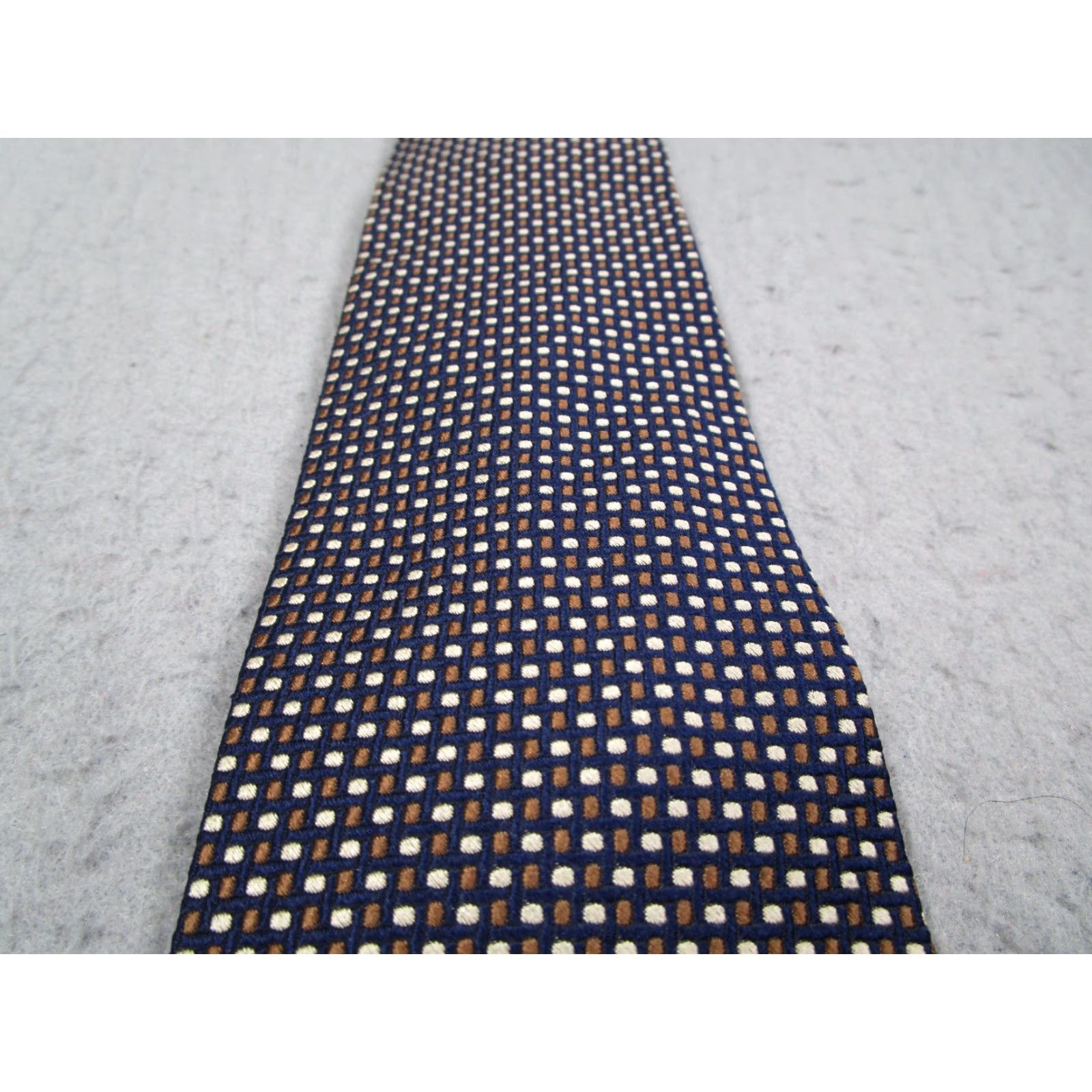 Brooks Brothers BROOKS BROTHERS MAKERS Necktie Mens Blue Abstract Silk Classic 57"-60" Made in USA Tie Designer Geometric Holiday Preppy Mens Size ONE SIZE - 2 Thumbnail