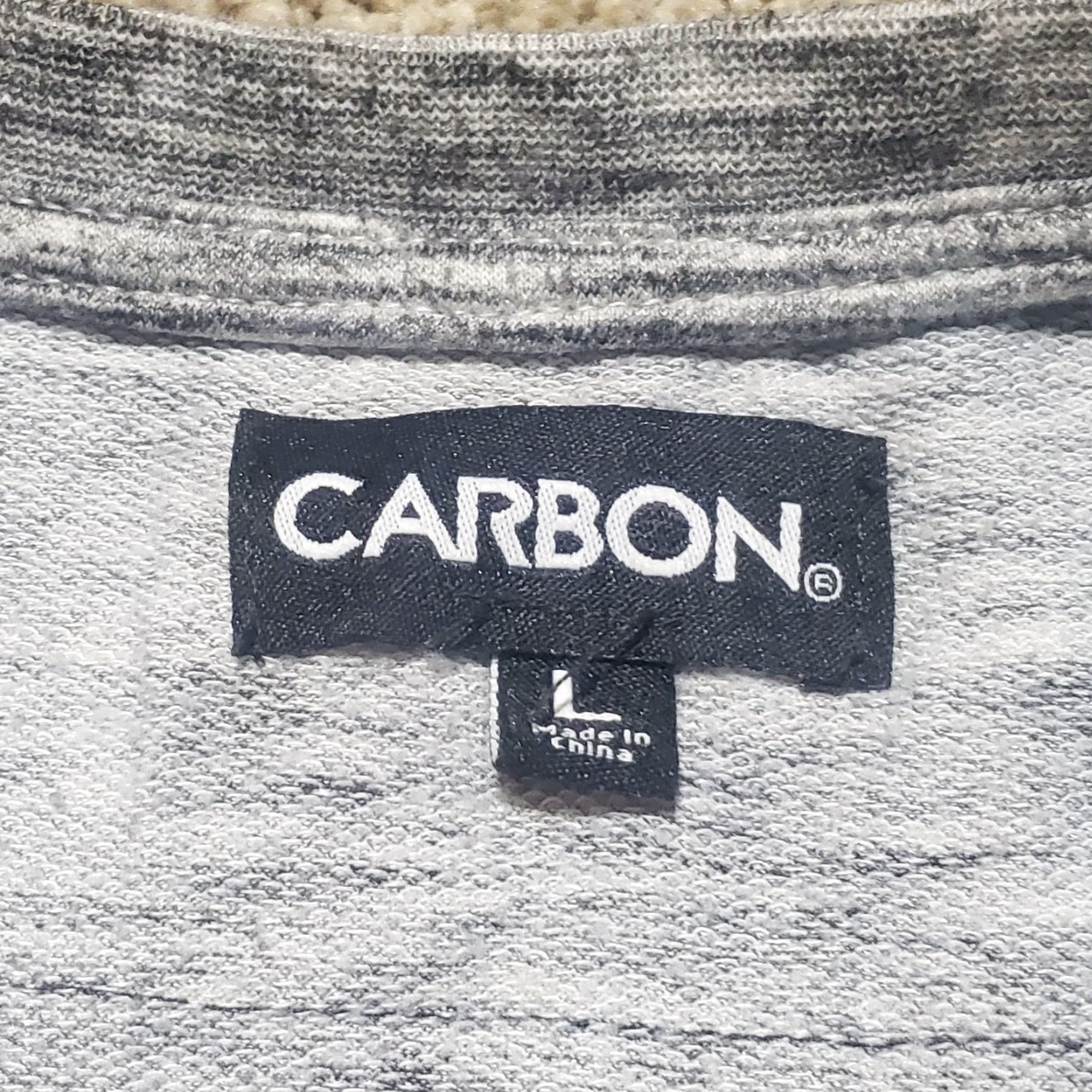 Carbon VINTAGE Carbon Shirt Mens 90s Hip Hop Gray Short Sleeve Size L Large Size US L / EU 52-54 / 3 - 4 Thumbnail