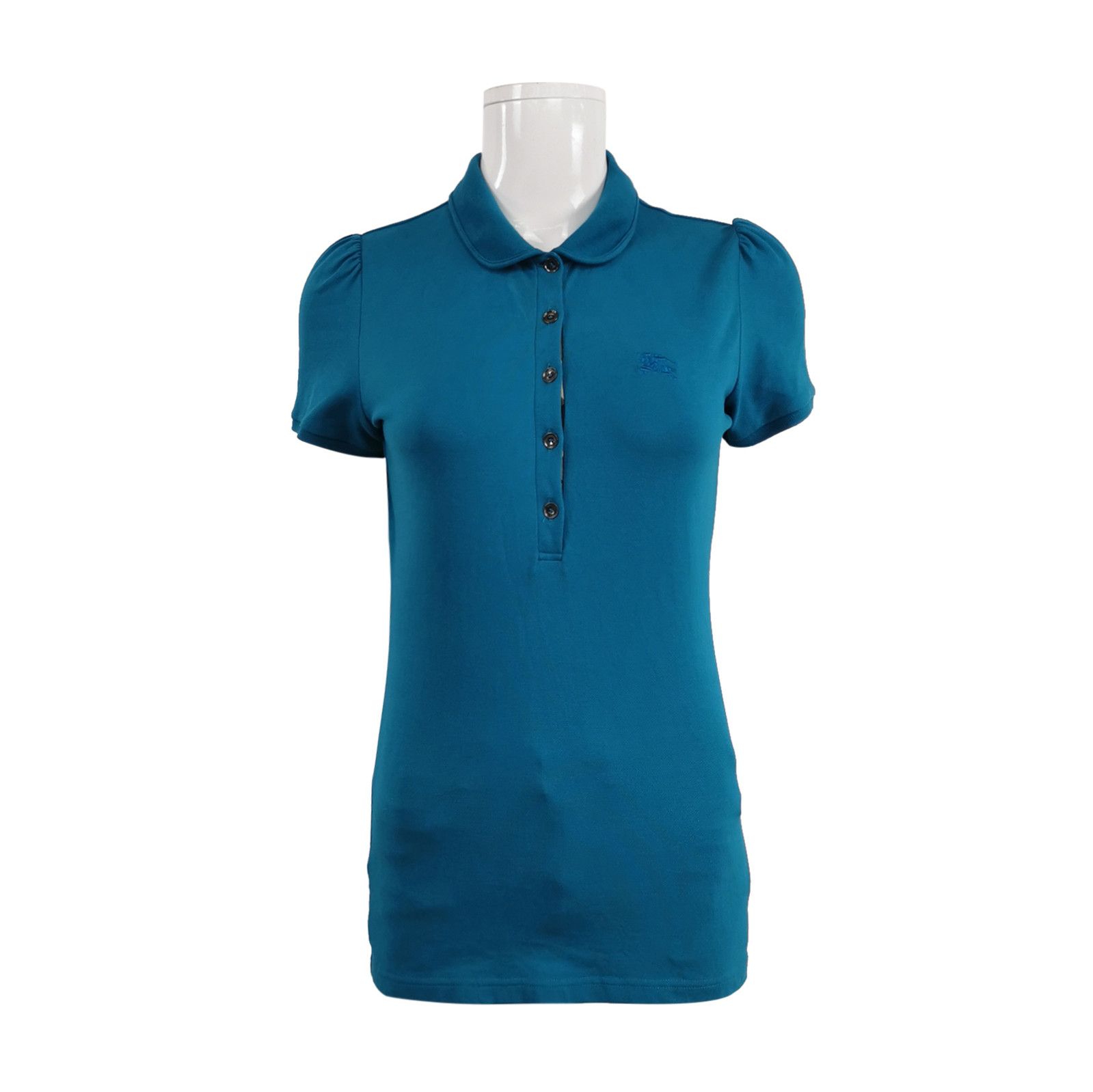 Burberry Embroidered Polo Shirt in Solid Color 0079