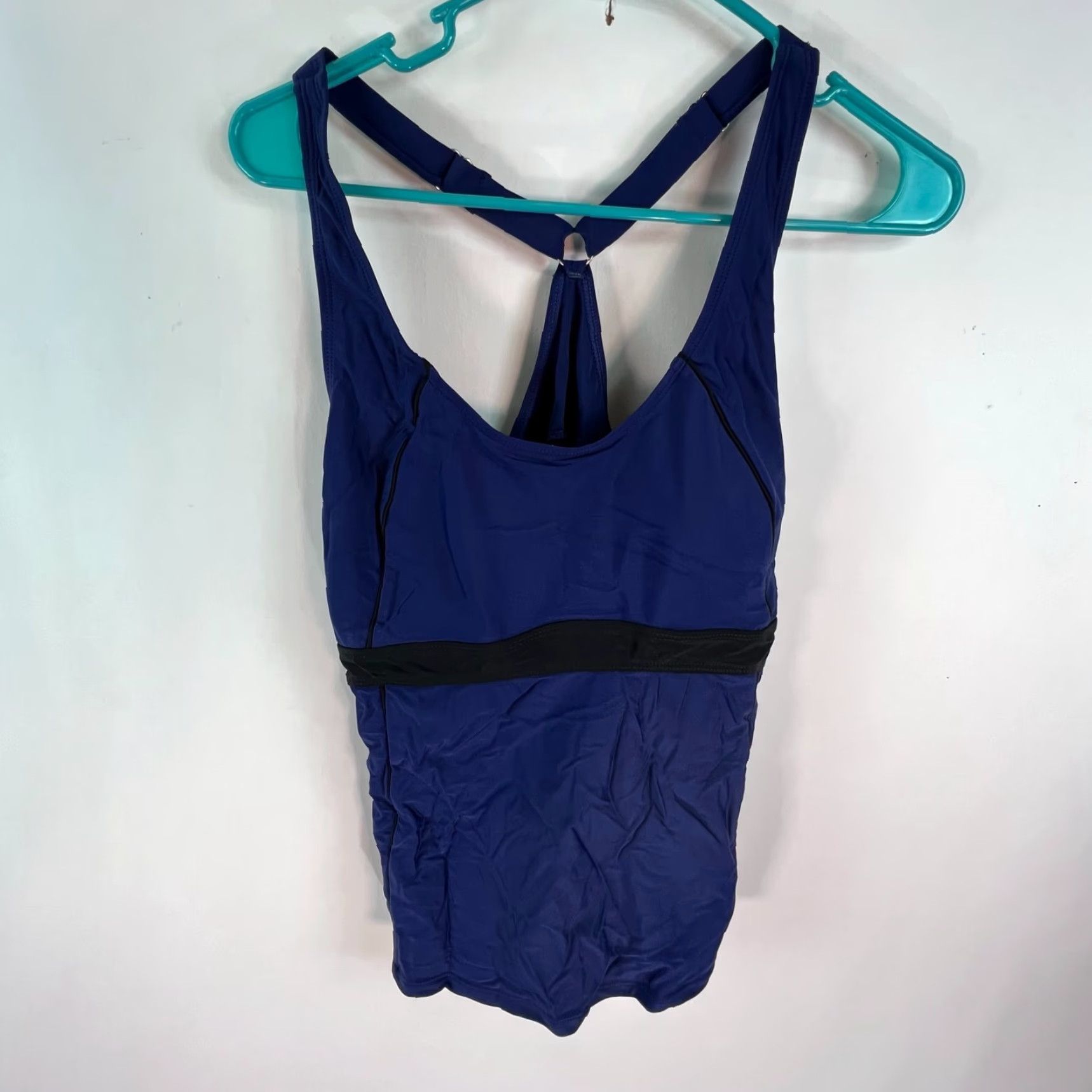 Vintage Bikini Swimsuit Cover Up Women Size L Adjustable Spaghetti Strap Cupped Ruffle Black Solid Size ONE SIZE - 6 Thumbnail