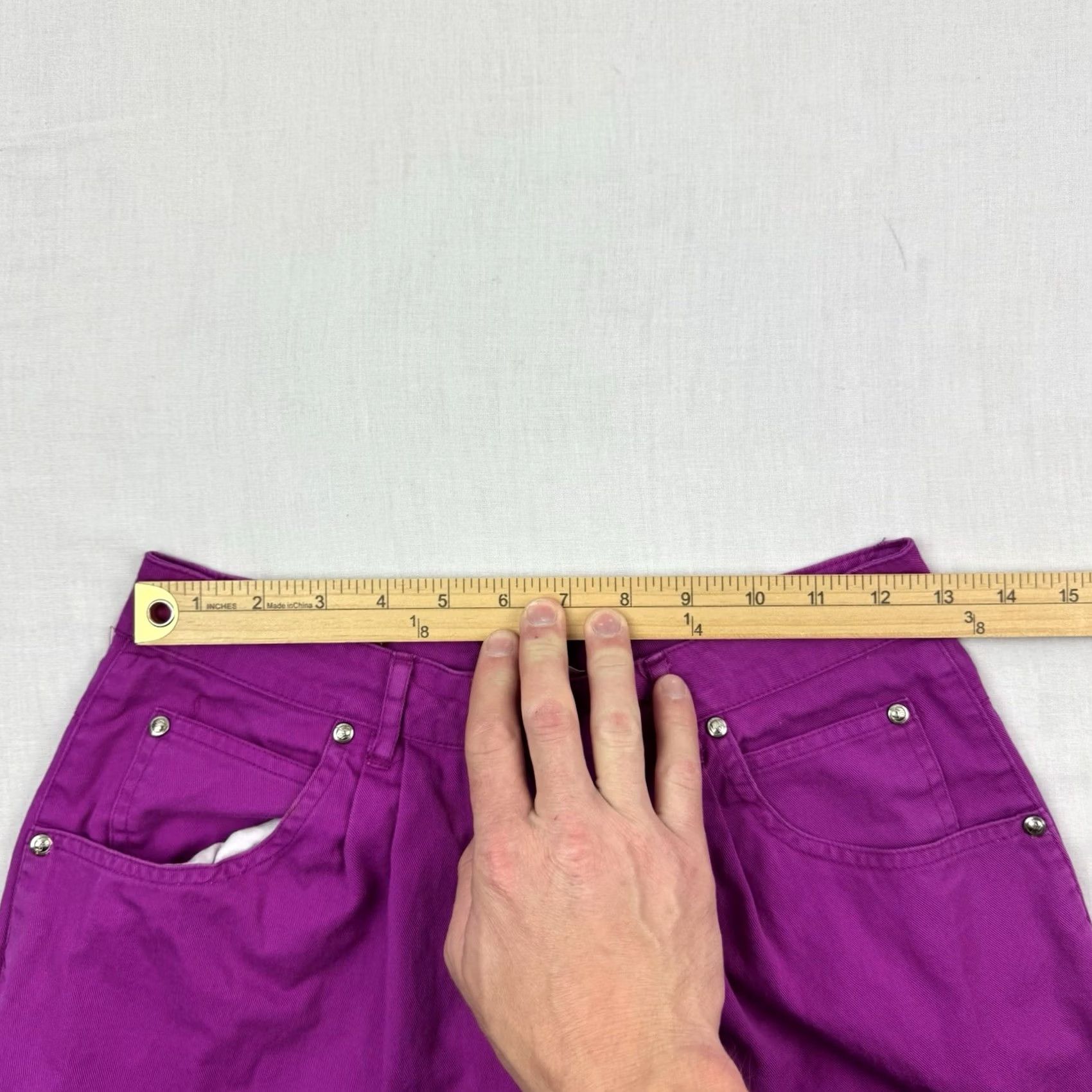 Vintage VINTAGE Sasson Pants Womens 10 High Waisted Mom Jeans 80s USA Pink Casual Hipster Size 32" / US 10 / IT 46 - 7 Thumbnail