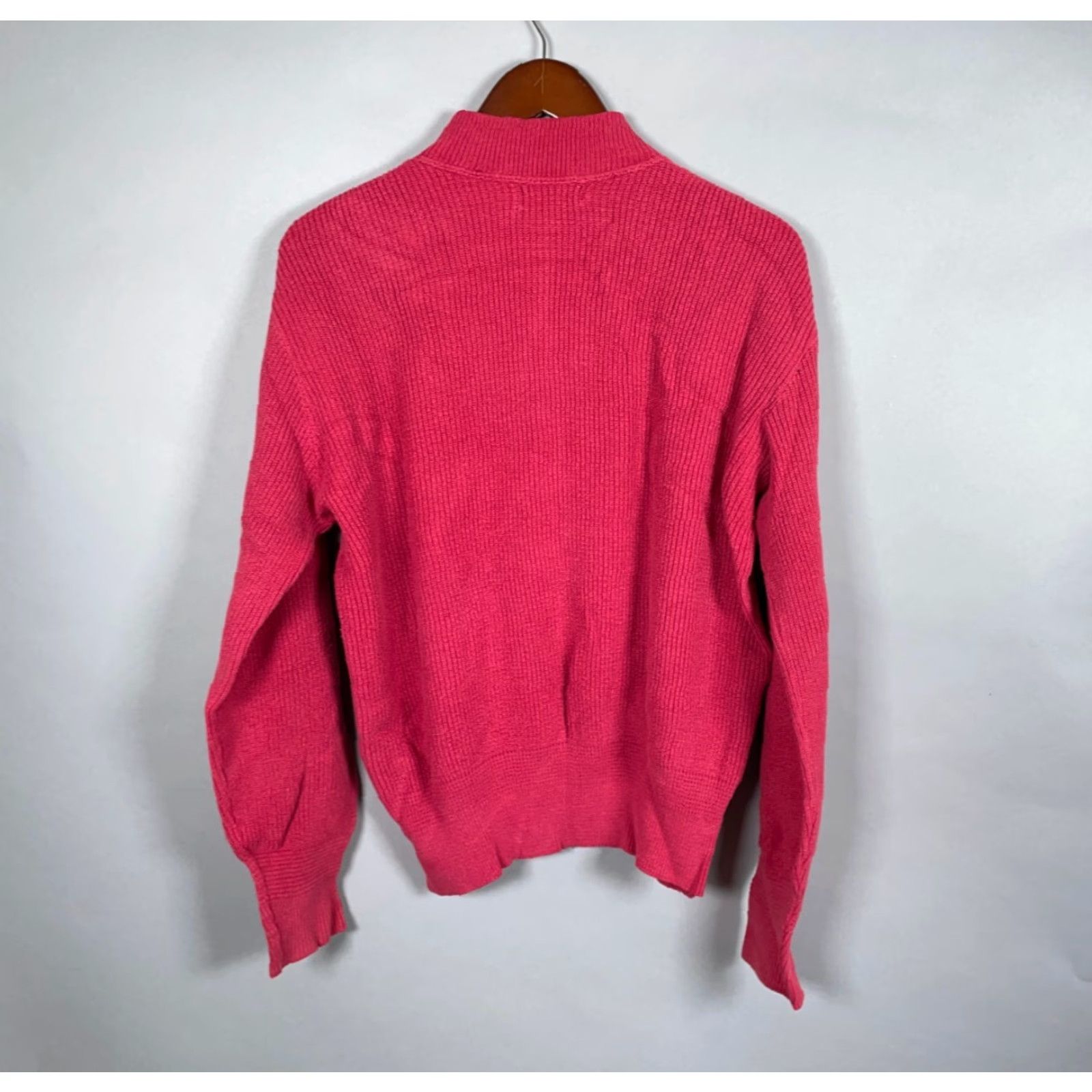 Vintage Vintage L.L. Bean Men's Cotton Henley Sweater Adult Medium Fall Winter Faded Red Burgundy 90s Classic Preppy Size US M / EU 48-50 / 2 - 2 Thumbnail