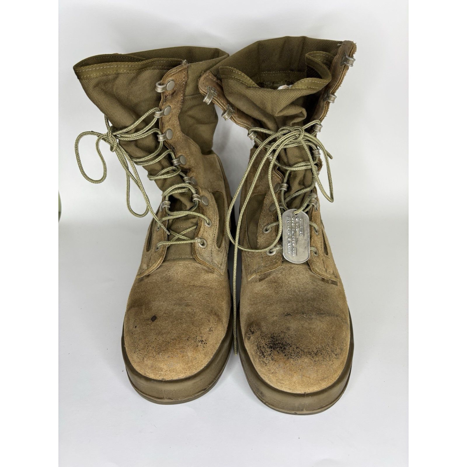 Belleville Belleville Boots Steel Toe Men Size 10R Green Brown Suede La Size US 10 / EU 43 - 12 Thumbnail