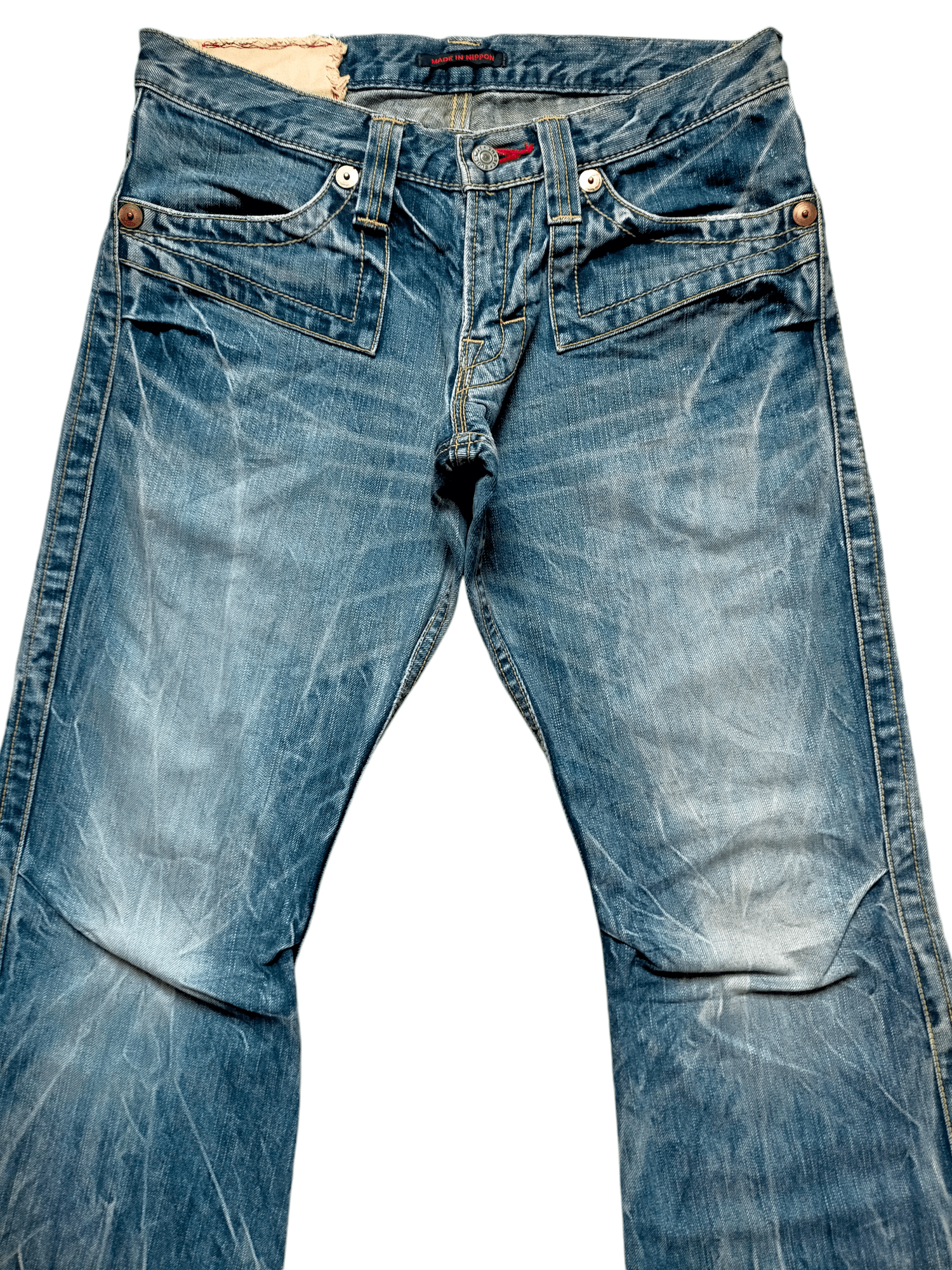 Hysteric Glamour × Japanese Brand Flare Jeans Blue Way Japan Low rise Boot cut denim Size US 30 / EU 46 - 3 Thumbnail