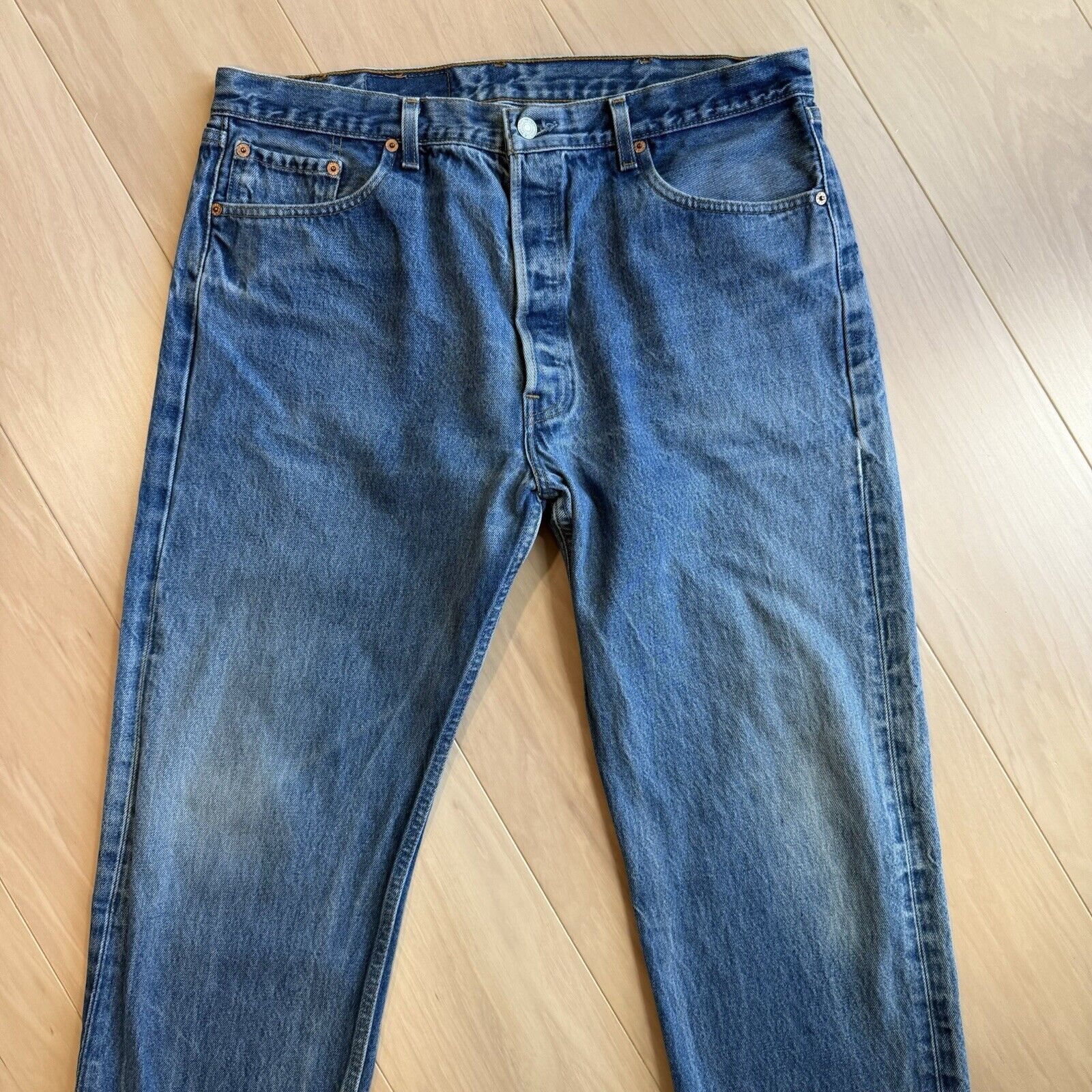 Levi's × Vintage Vintage Levis 501 Jeans Blue 90s Denim Made in USA Workwear Size US 36 / EU 52 - 3 Thumbnail