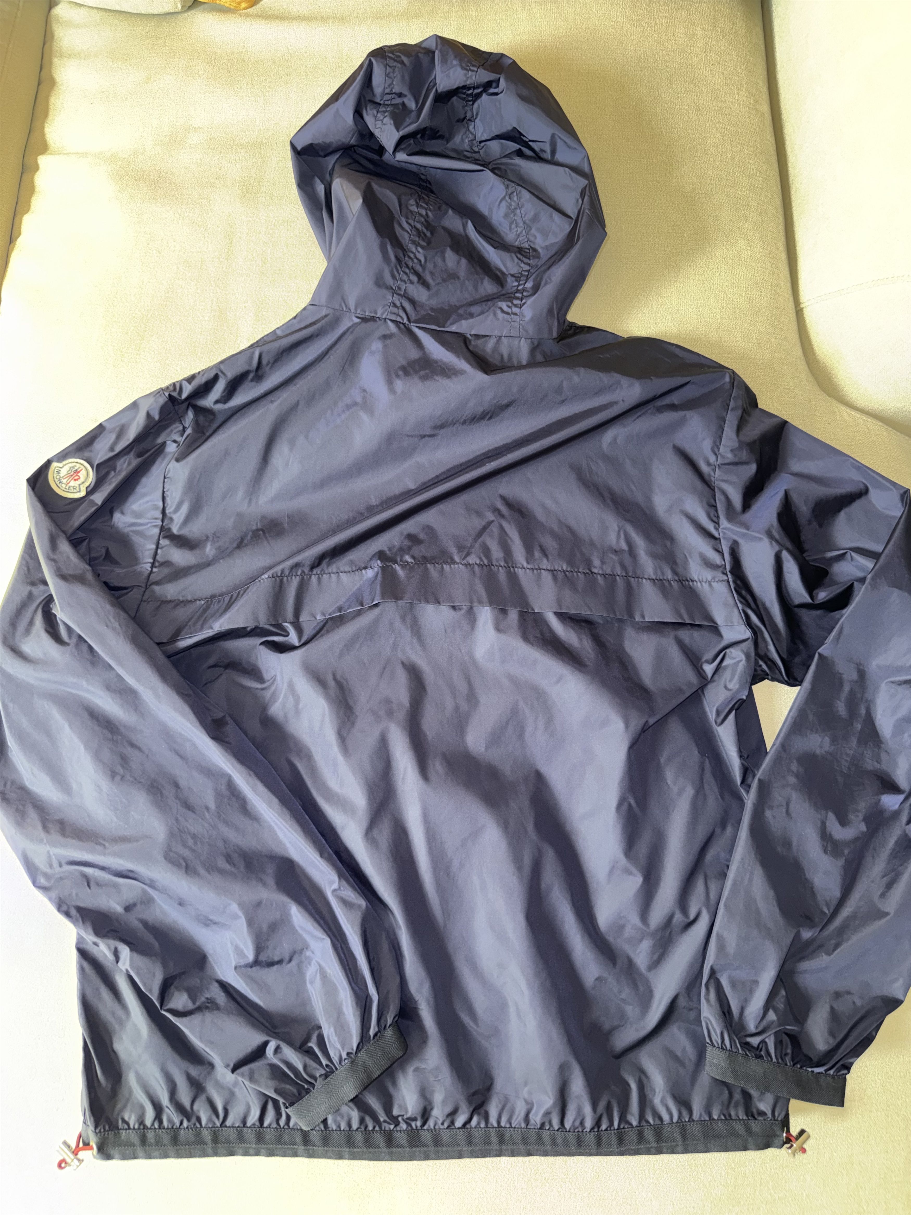 Moncler Moncler Anton Webbing-Trimmed Nylon Hooded Jacket, Navy Size US M / EU 48-50 / 2 - 2 Thumbnail