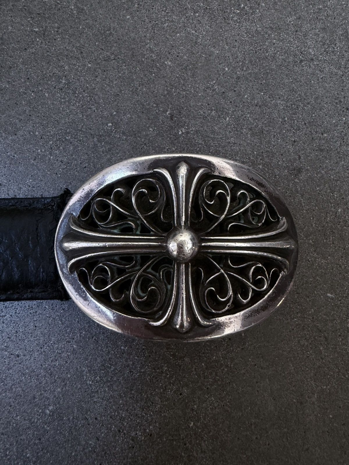 Chrome Hearts RARE! Chrome Hearts 1 inch Oval Cross Belt Size 32 - 1 Thumbnail