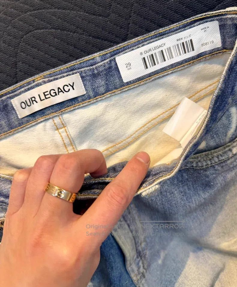 Our Legacy Our Legacy Washed Color-Blocked Loose Straight Denim Pants Size US 29 - 4 Thumbnail