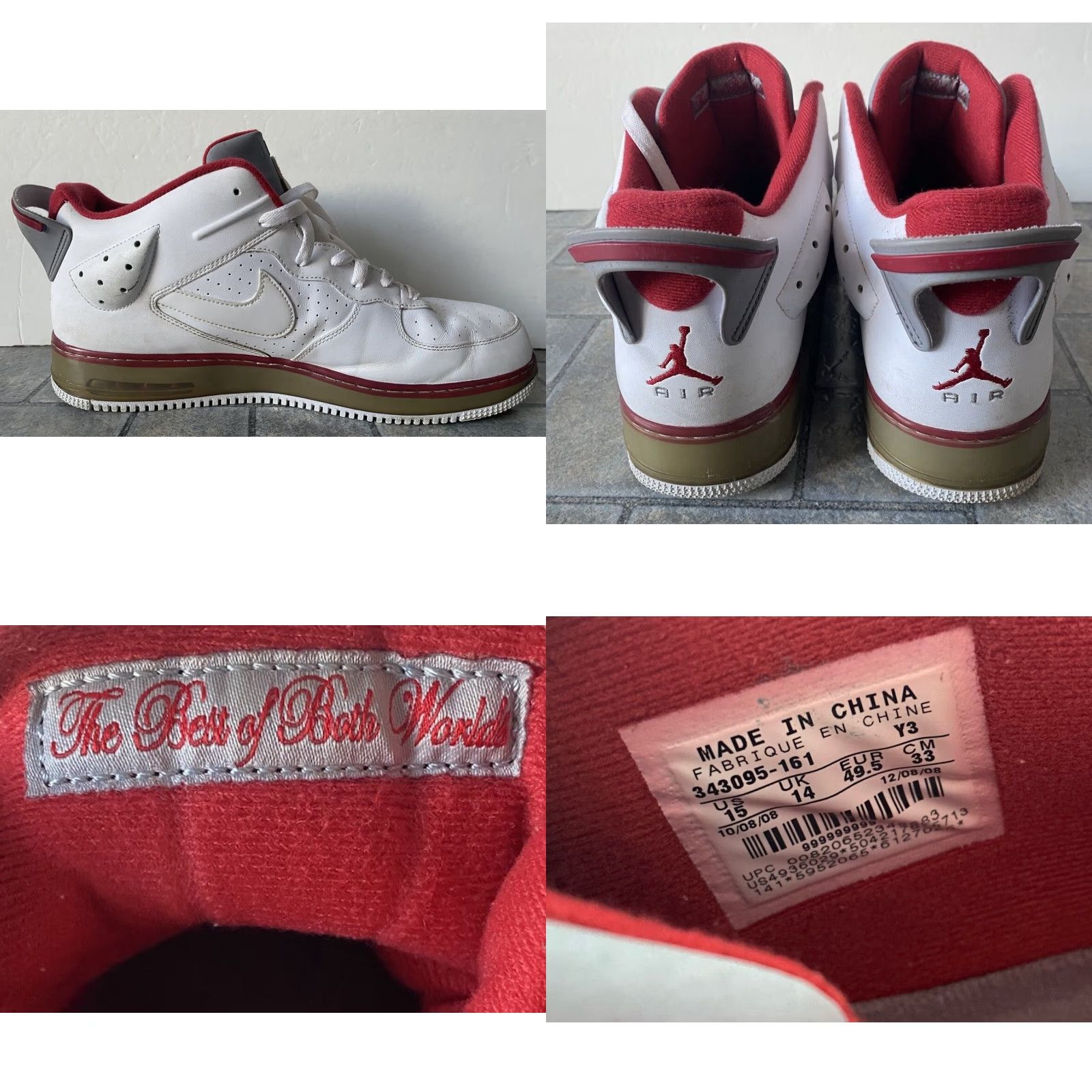 Nike Nike Air Jordan Fusion Sneaker Men 15 White Red Gray 2009 343095161 Size US 15 / EU 48 - 8 Thumbnail