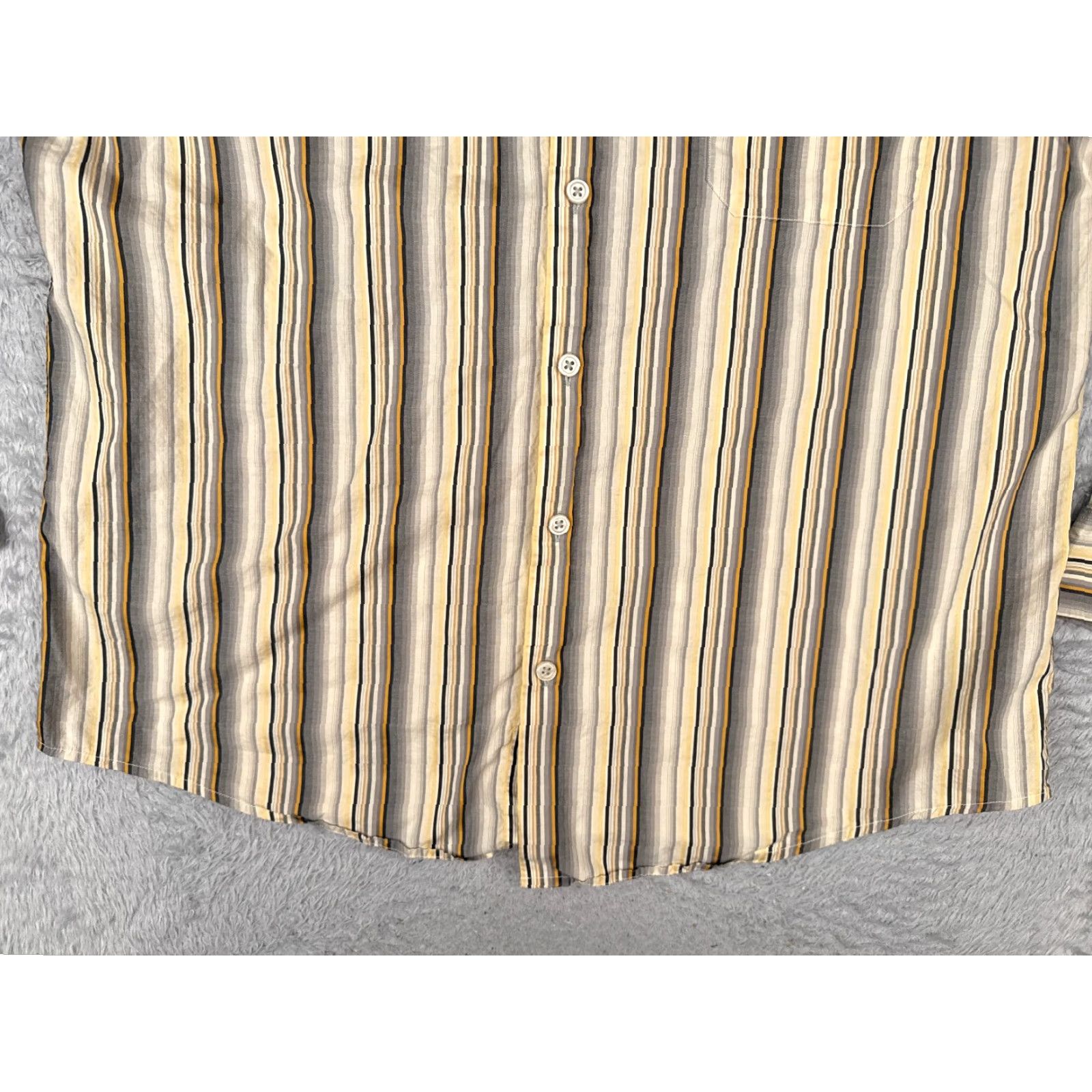 Tommy Bahama Tommy Bahama Shirt Men Extra Large Yellow Stripe Button Pima Cotton Long Sleeve Size US XL / EU 56 / 4 - 5 Thumbnail