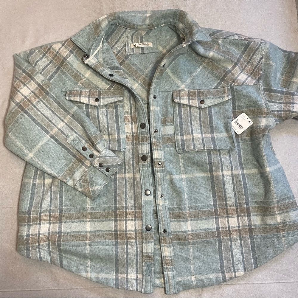 Free People NWT New $198 Free People Cabin Cozy Button Down Jacket Size Size L / US 10 / IT 46 - 6 Thumbnail