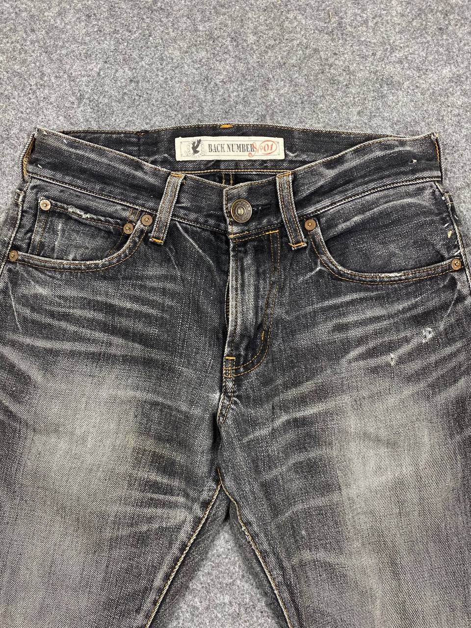 Japanese Brand back number japanese brand distressed denim nice design Size US 29 - 8 Thumbnail