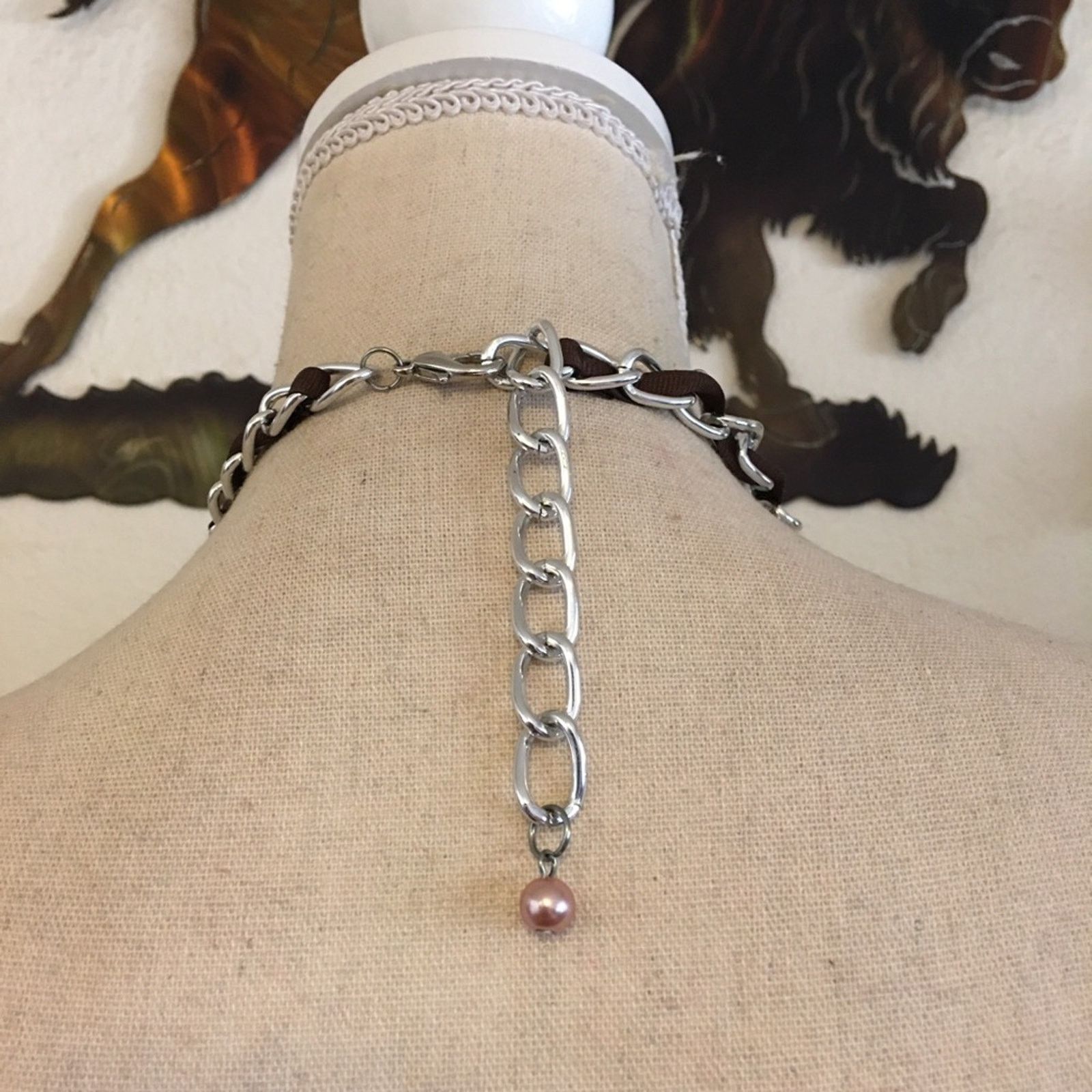 Jewelry Multi color rings silk braided chain necklace Size ONE SIZE - 5 Thumbnail