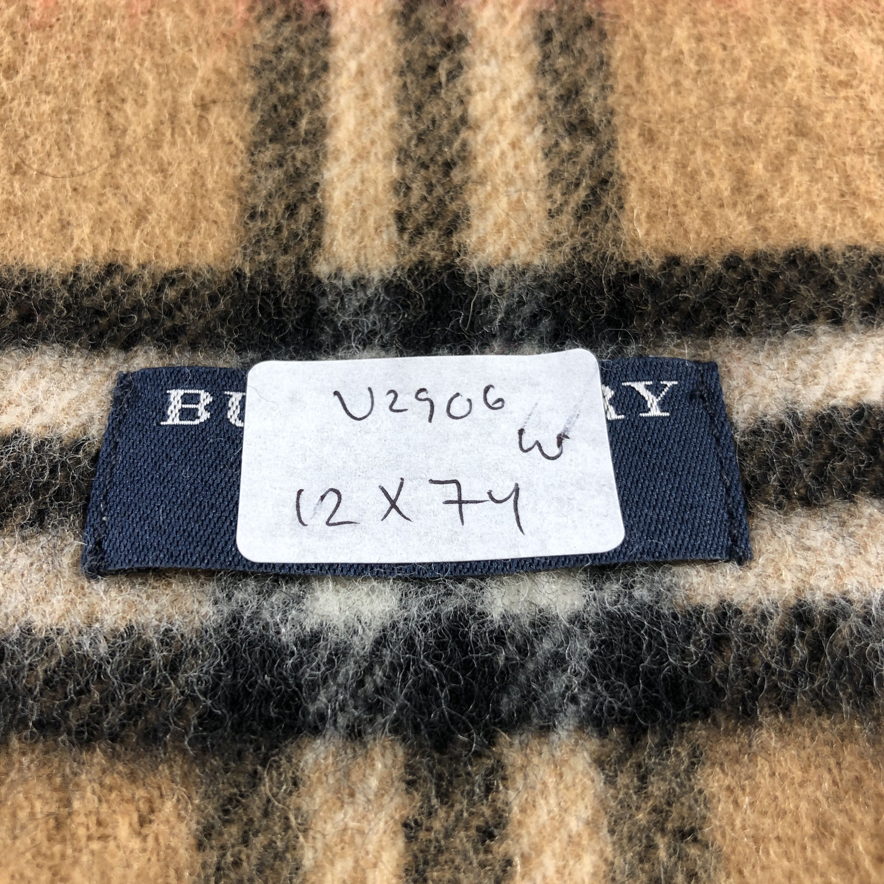 Burberry Burberry Tan Nova Check Wool Scarf Muffler V2906 Size ONE SIZE - 9 Thumbnail