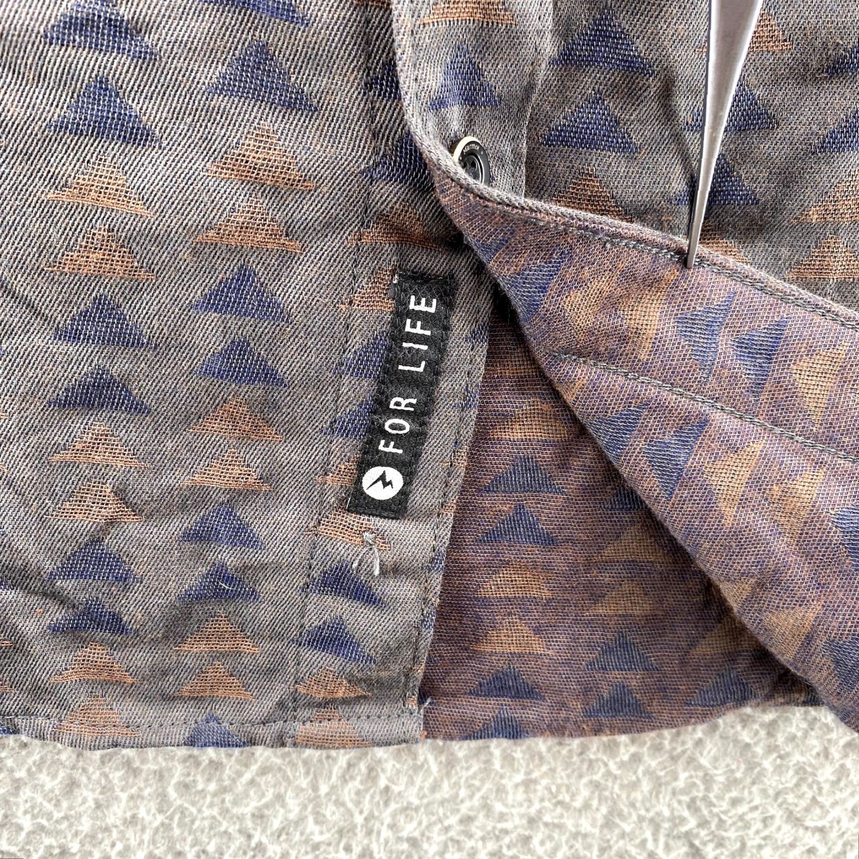 Marmot Marmot Shirt Adult Large Gray For Life Aztec Print Flannel Casual Outdoor Men's Size US L / EU 52-54 / 3 - 3 Thumbnail