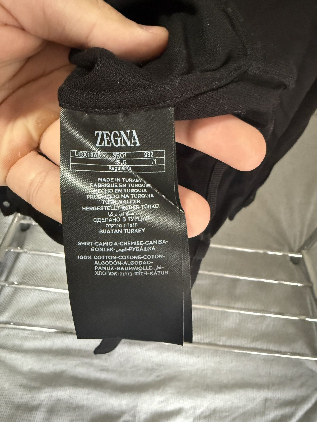 Ermenegildo Zegna Zegna regular Fit Black shirt Size US S / EU 44-46 / 1 - 10 Thumbnail