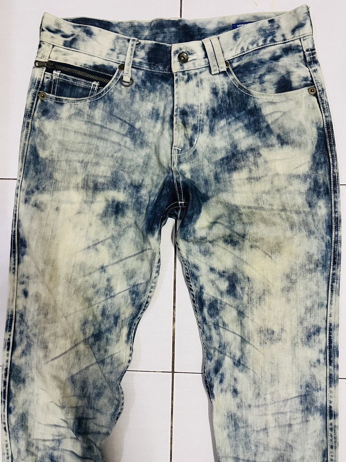 Hysteric Glamour × Japanese Brand × semanticdesign Vintage Acid Wash Semantic Design Denim Jeans Size US 34 / EU 50 - 3 Thumbnail