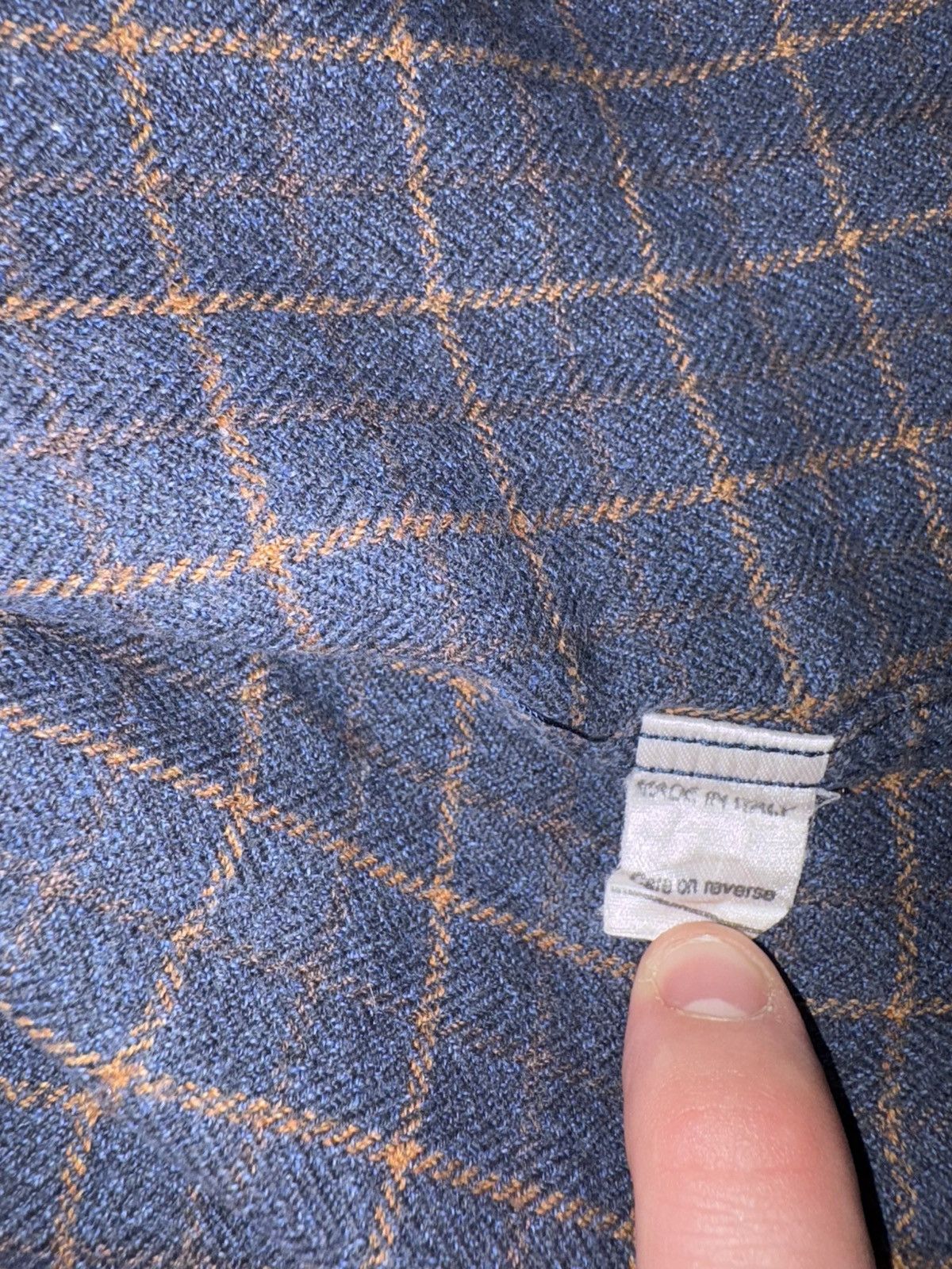Barneys New York Barney’s New York Navy and Orange Striped Button Down Size US L / EU 52-54 / 3 - 5 Thumbnail