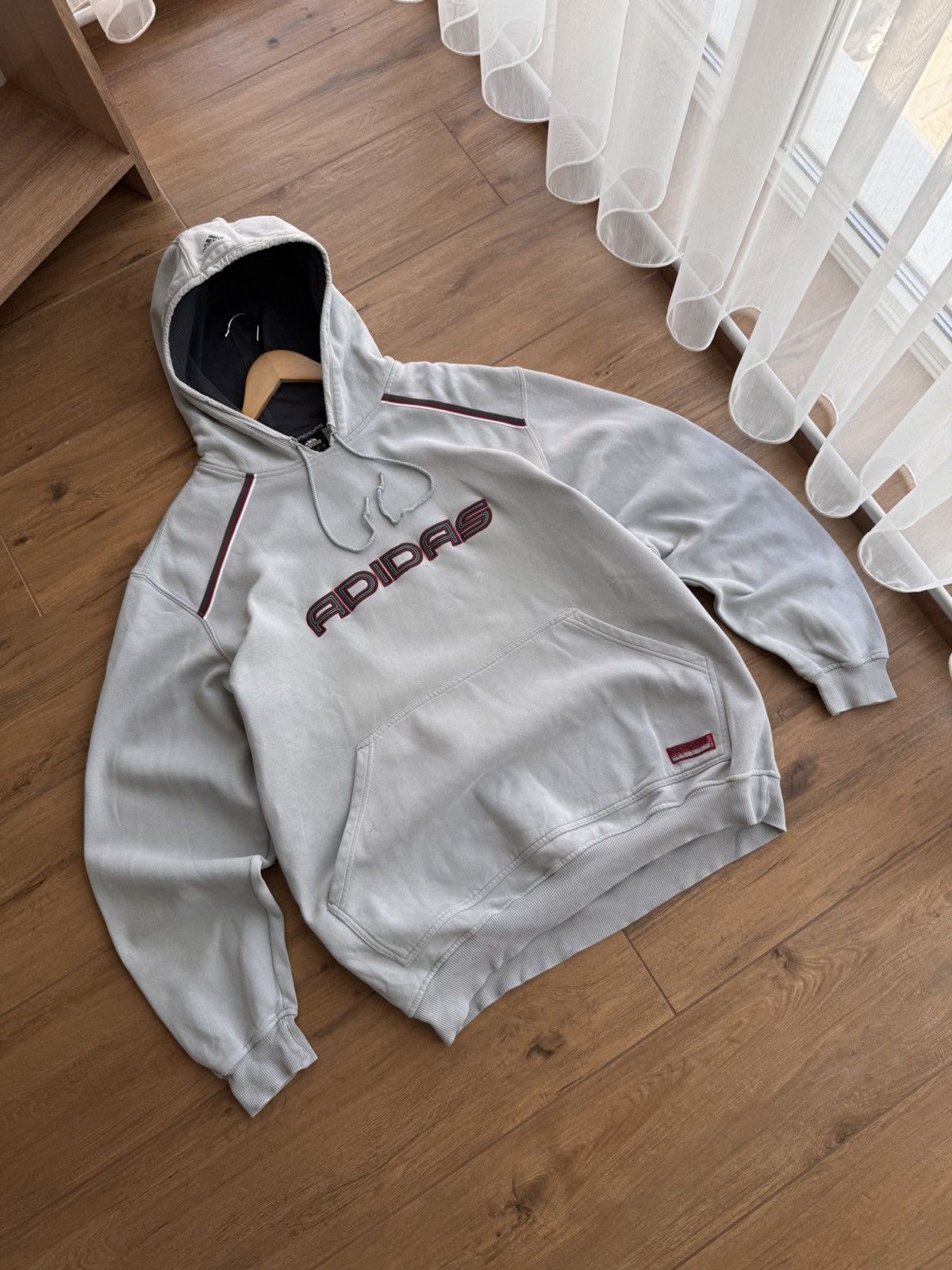 Vintage Vintage Adidas Big Logo Blue Streetwear SS02 Hoodie Size US XL / EU 56 / 4 - 7 Thumbnail