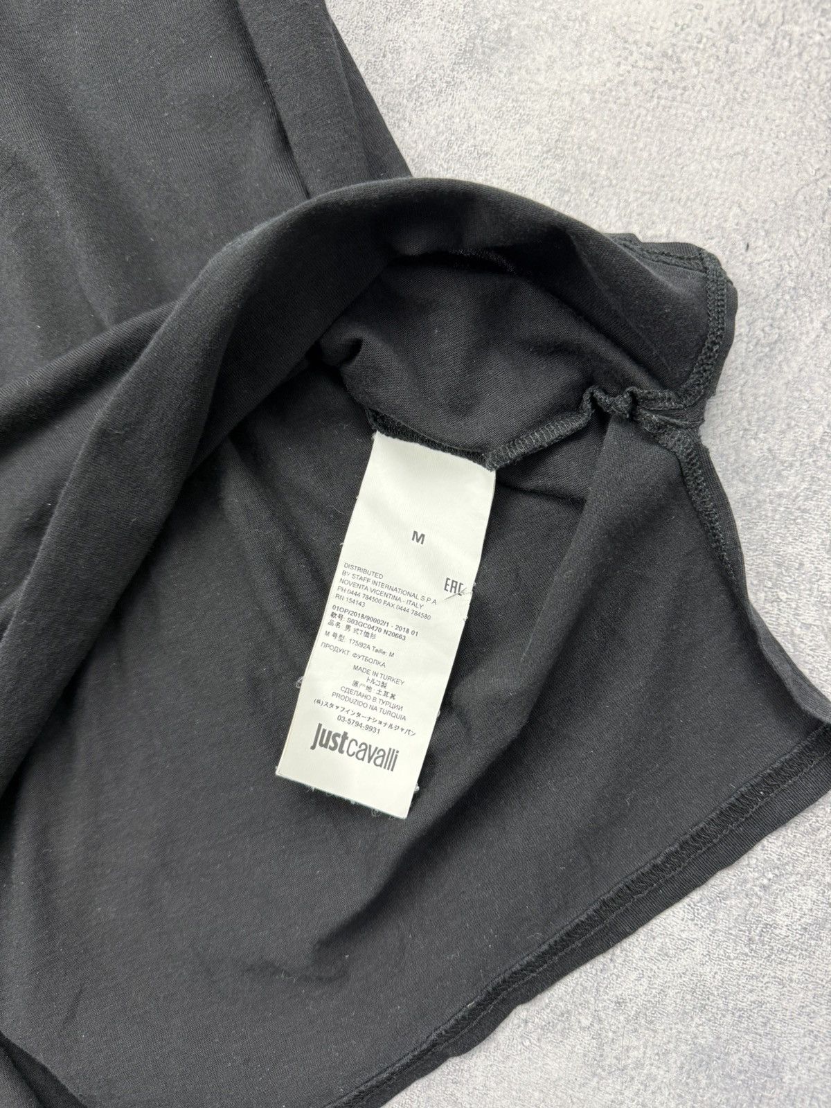 Roberto Cavalli Roberto Just Cavalli T-Shirt Big Logo Black Tee Y2K Hype Size US M / EU 48-50 / 2 - 12 Thumbnail