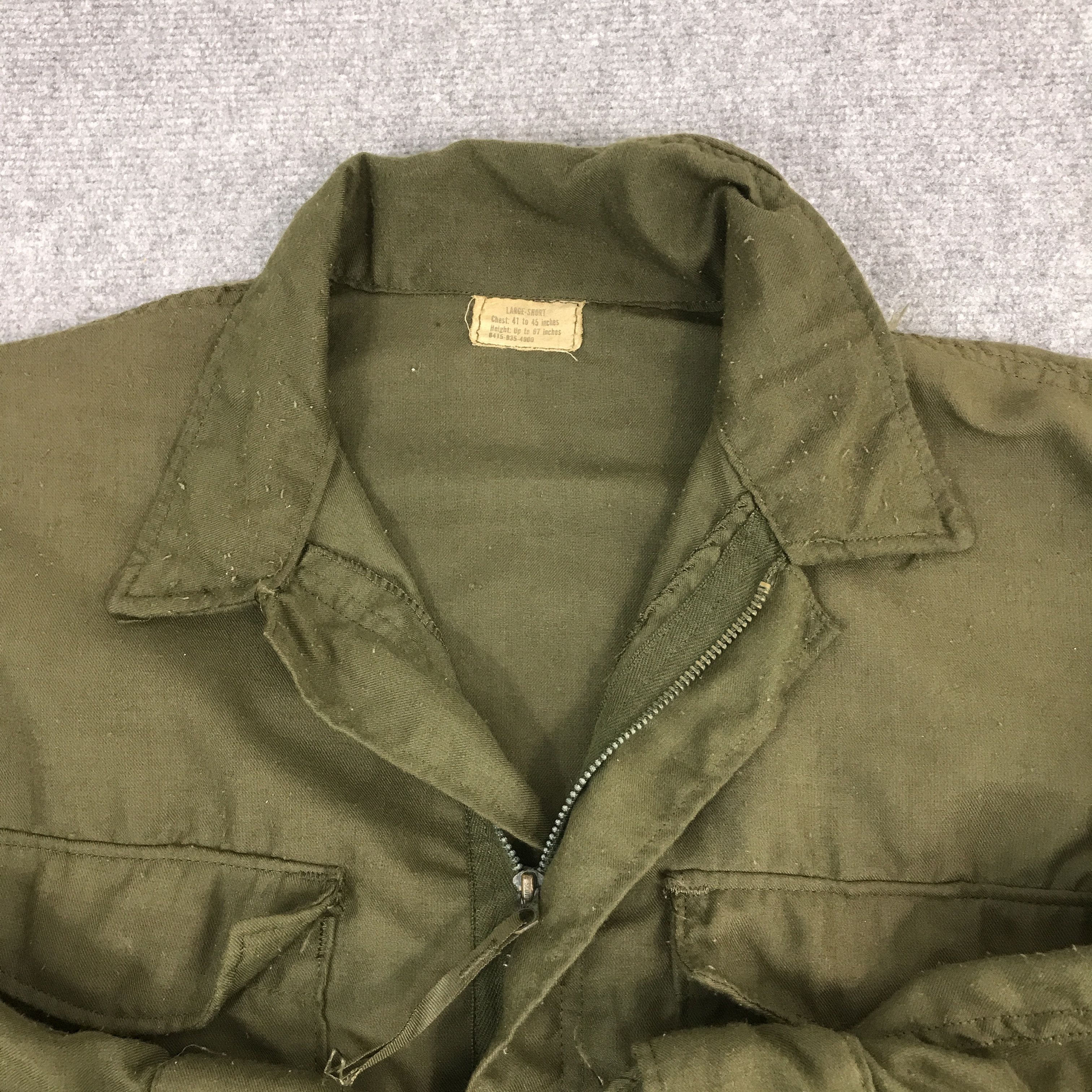 Vintage VTG US ARMY MILITARY ZIPPER DSA-100 JACKET Size US L / EU 52-54 / 3 - 8 Thumbnail