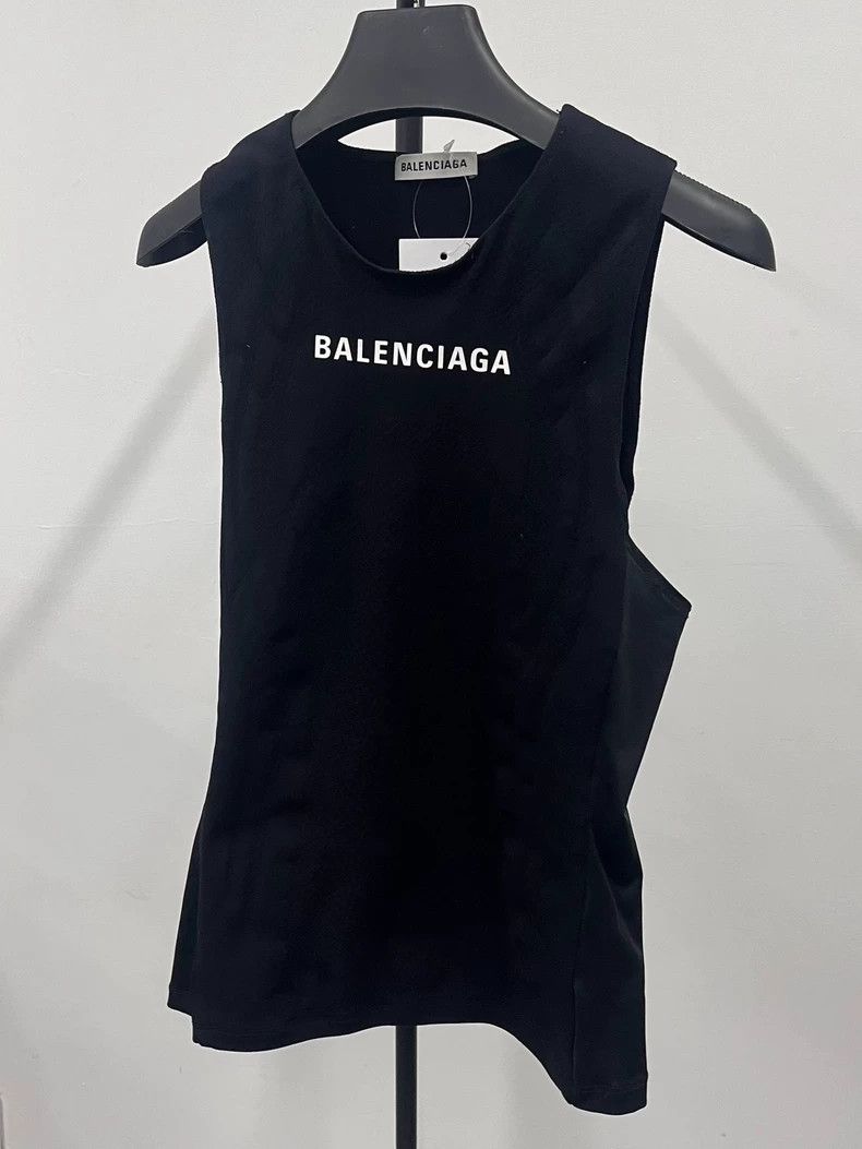 Balenciaga Balenciaga Classic Logo Vest Tank Top - dmc Size US M / EU 48-50 / 2 - 1 Thumbnail