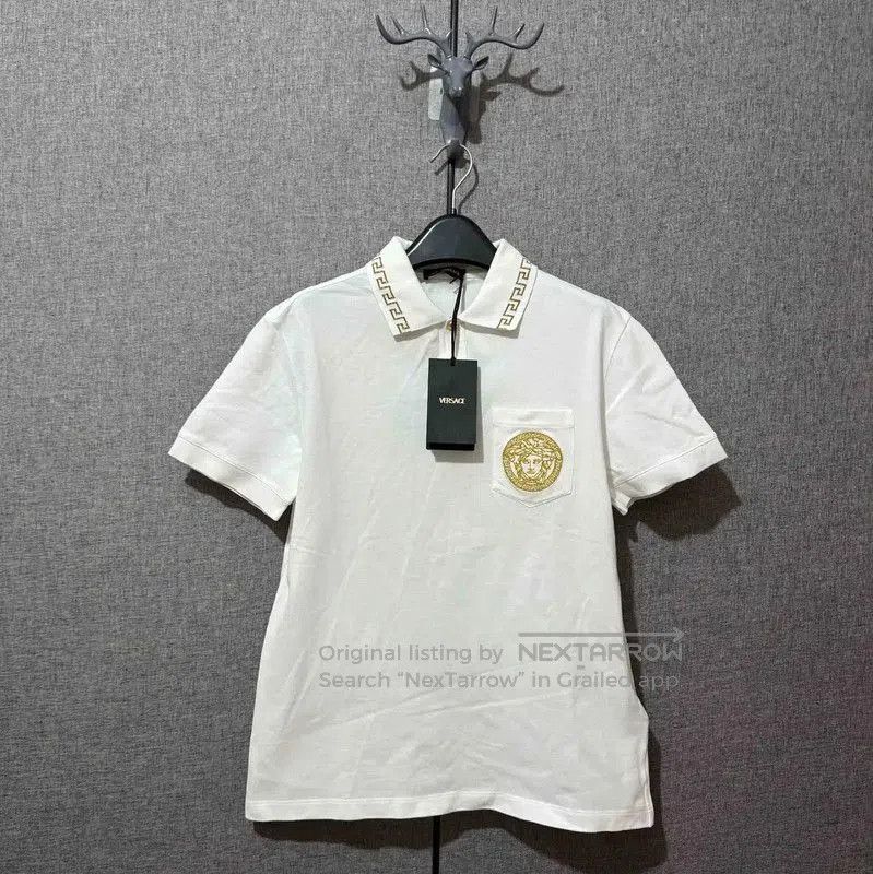 Versace Versace Men's Embroidered Medusa Polo Shirt . Size US S / EU 44-46 / 1 - 1 Thumbnail