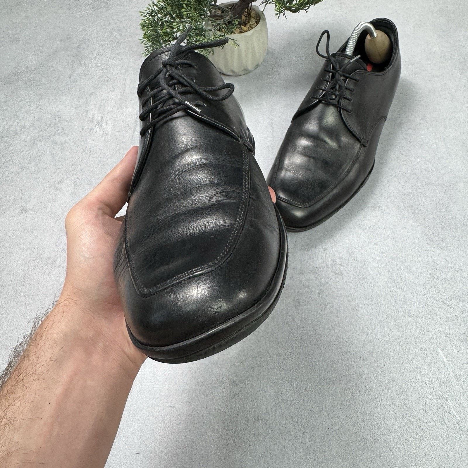 Prada Prada 1217 Black Leather Men's Shoes Casual Size 8 US 9 Size US 9 / EU 42 - 8 Thumbnail