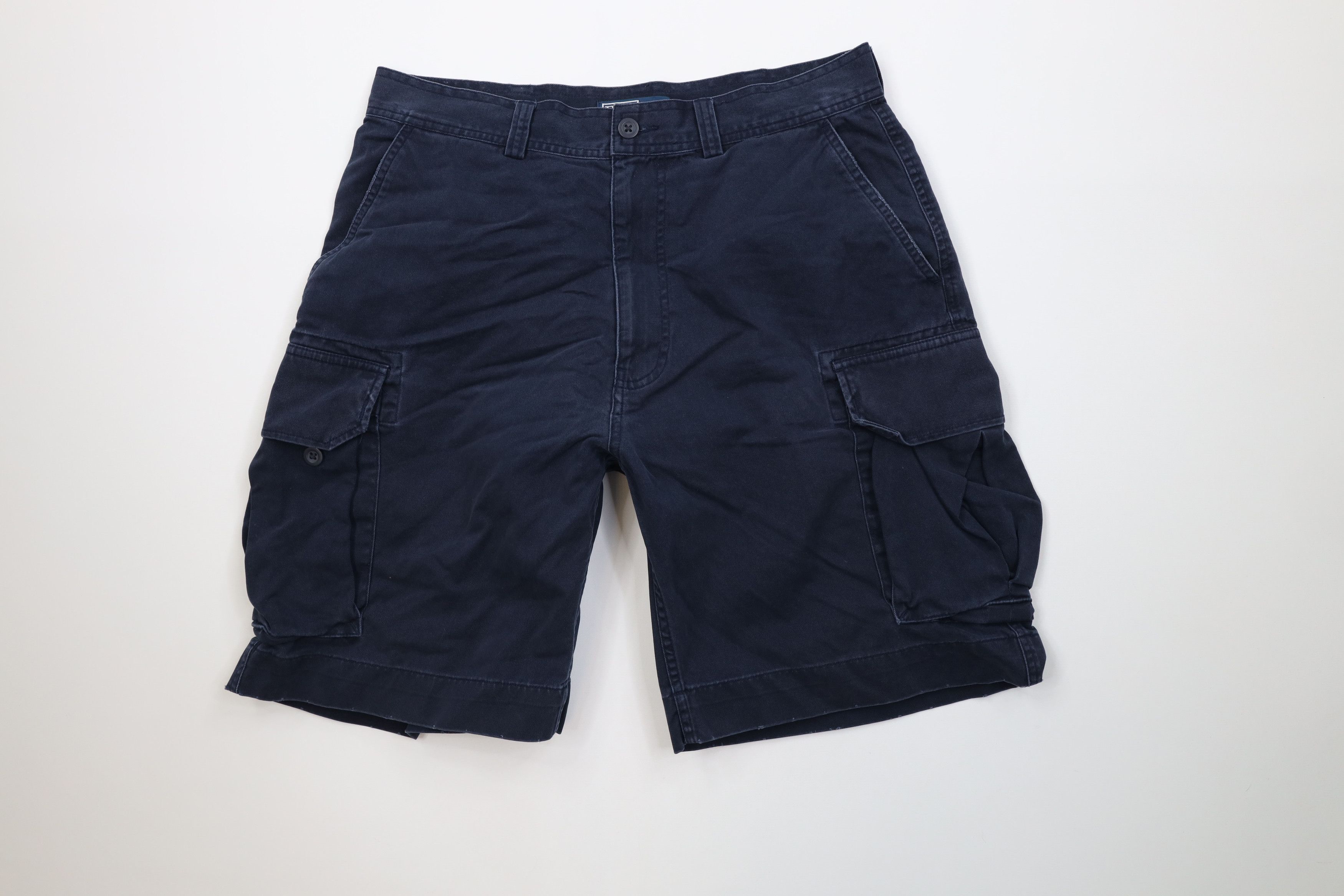 Ralph Lauren Vintage 90s Ralph Lauren Heavyweight Baggy Cargo Shorts Blue Size US 34 / EU 50 - 1 Thumbnail