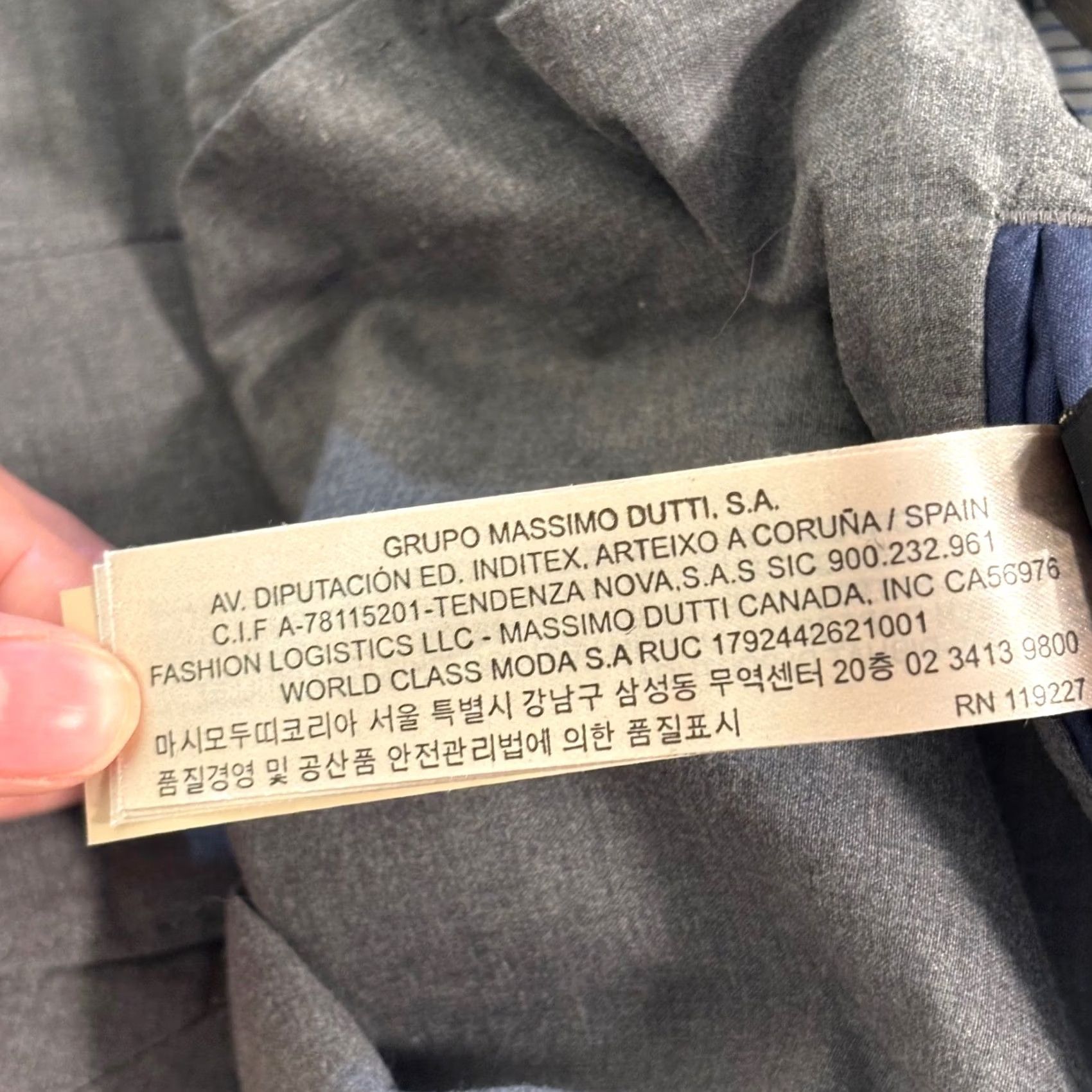 Massimo Dutti Massimo Dutti Sport Coat Gray Wool Blend 2 Button Notch Lapel Double-Vented Regular 36R Mens Portugal Blazer Size 46R - 4 Thumbnail