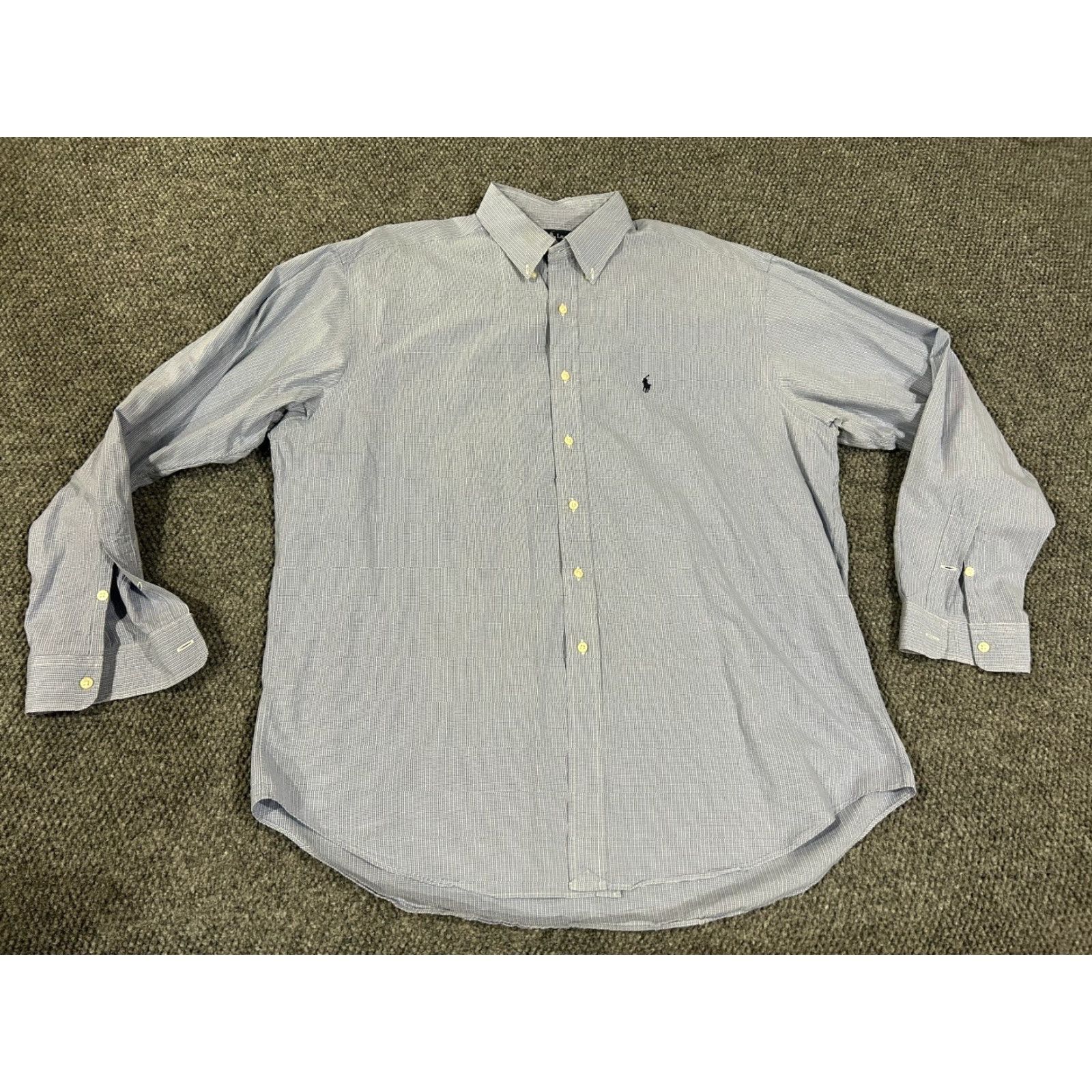 Ralph Lauren Ralph Lauren Shirt Mens XL Blue Blake Micro Check Classic Cotton Button Up Size US S / EU 44-46 / 1 - 2 Thumbnail