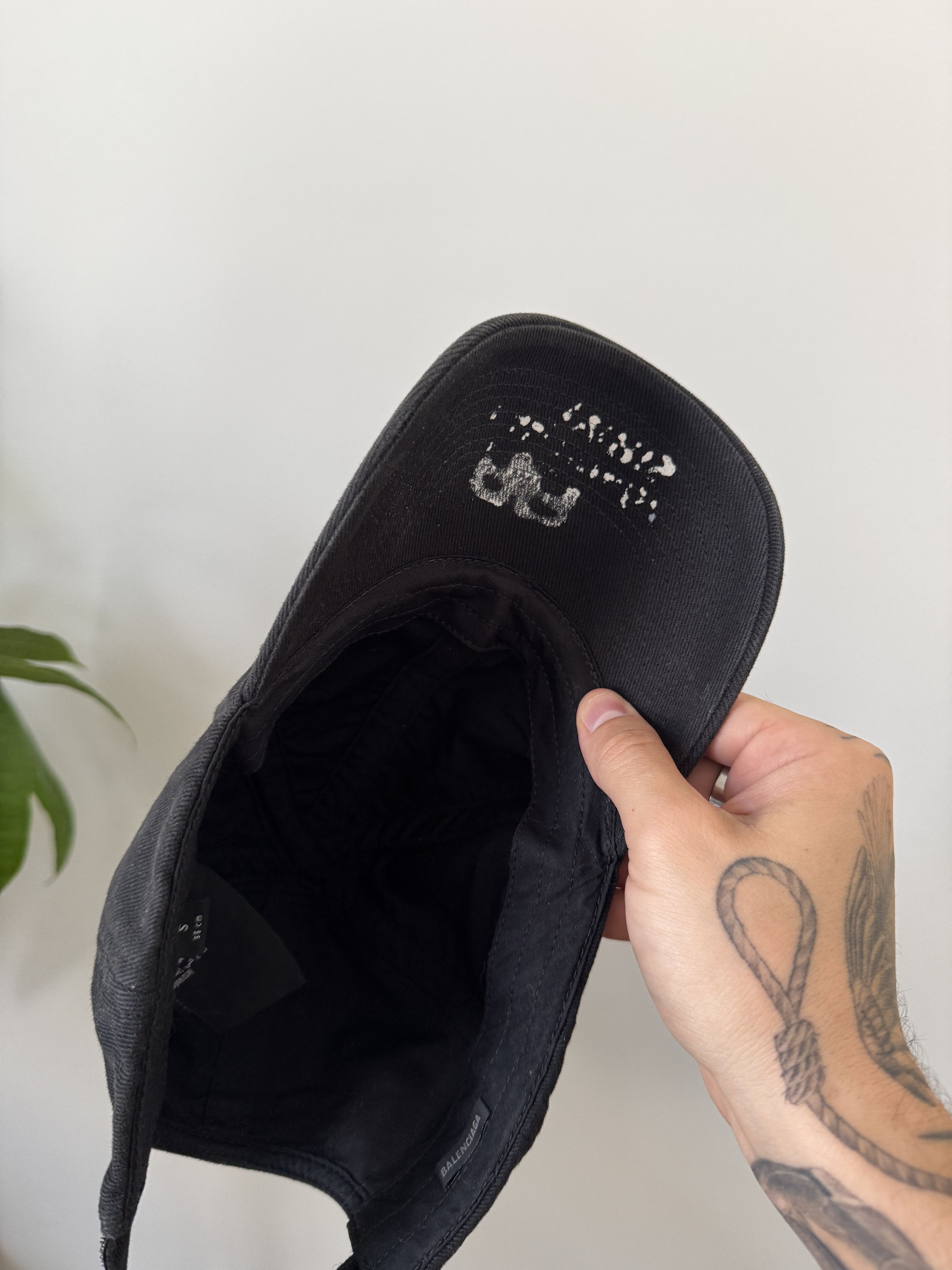 Balenciaga Balenciaga black splatter-effect BB Paris Cap SIZE SMALL Size 26 - 5 Thumbnail